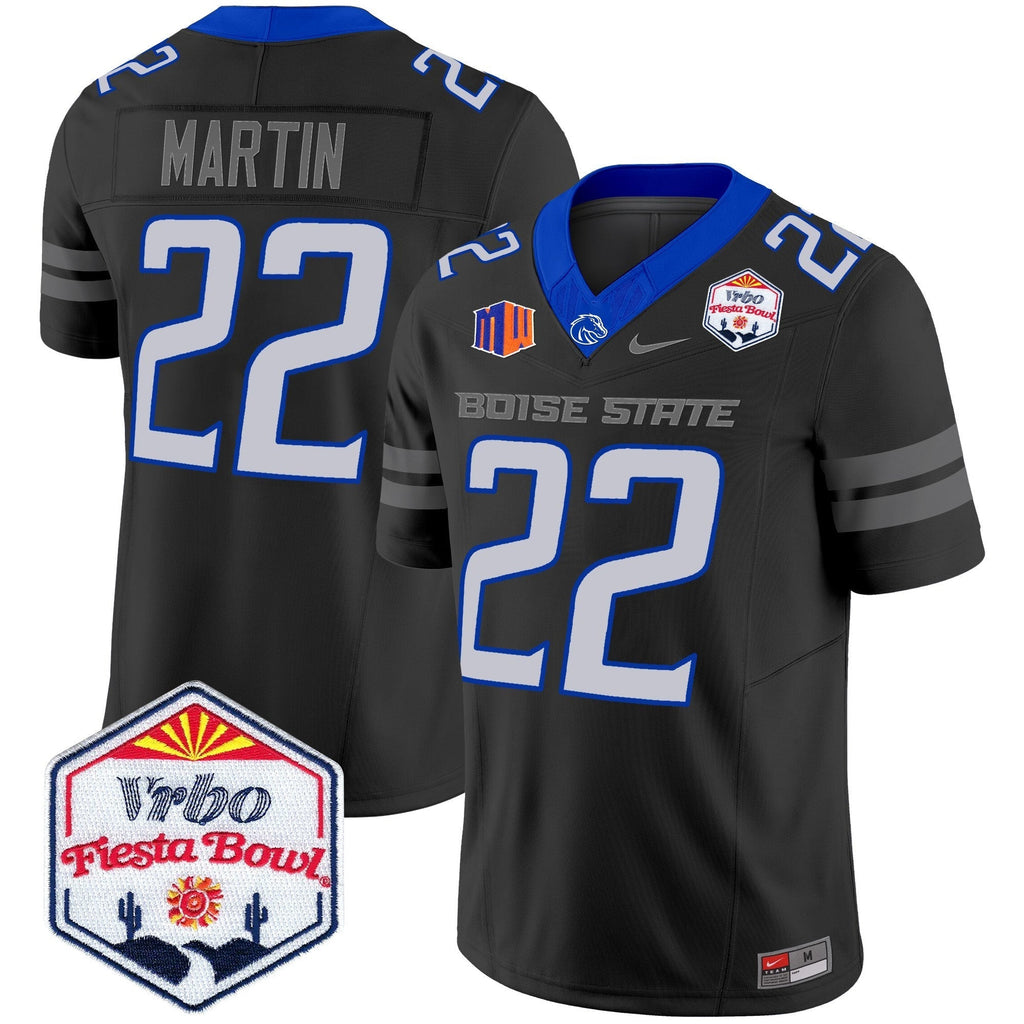 Men Boise State Broncos 2025 The Fiesta Bowl Patch Vapor Limited Jersey - All Stitched