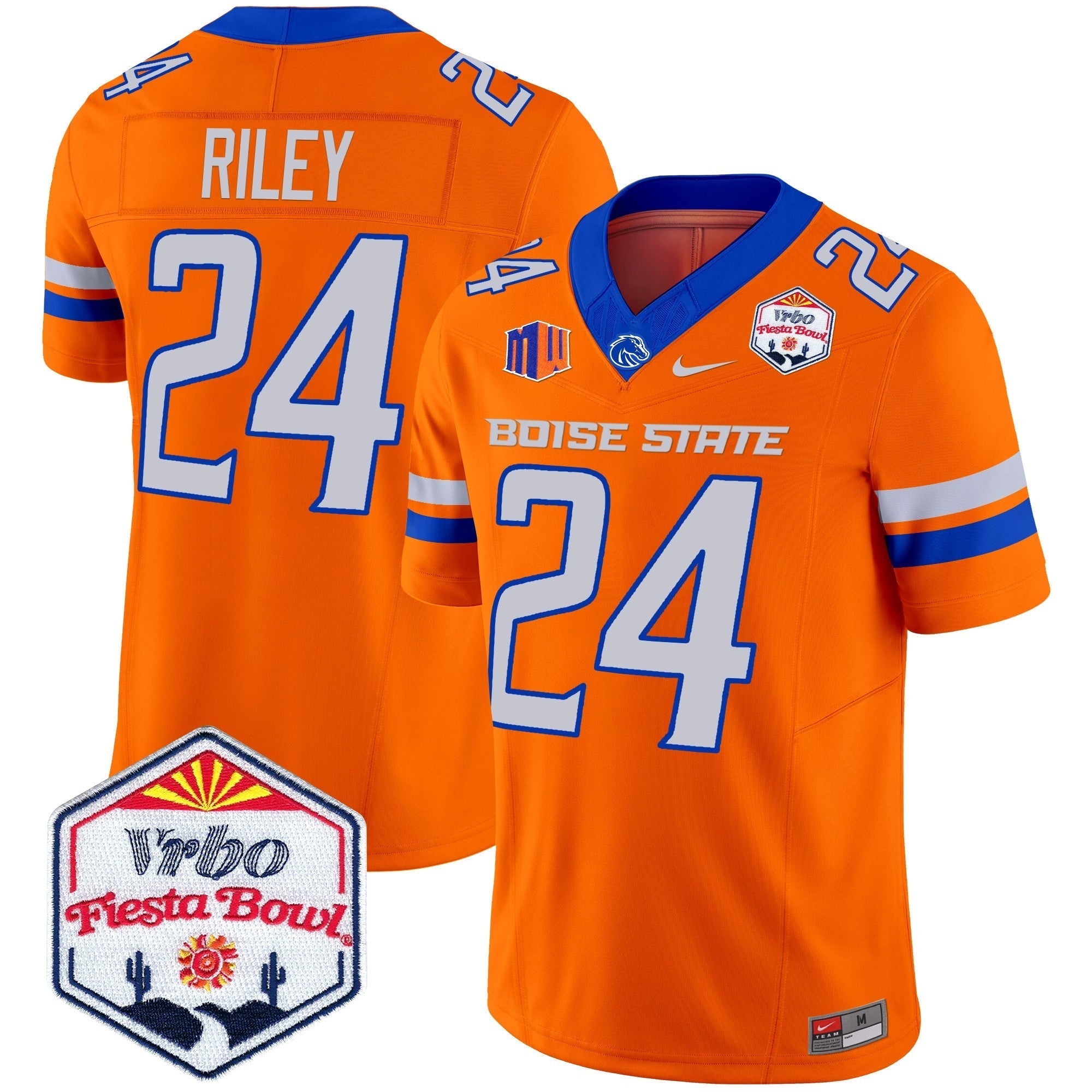 Men Boise State Broncos 2025 The Fiesta Bowl Patch Vapor Limited Jersey - All Stitched