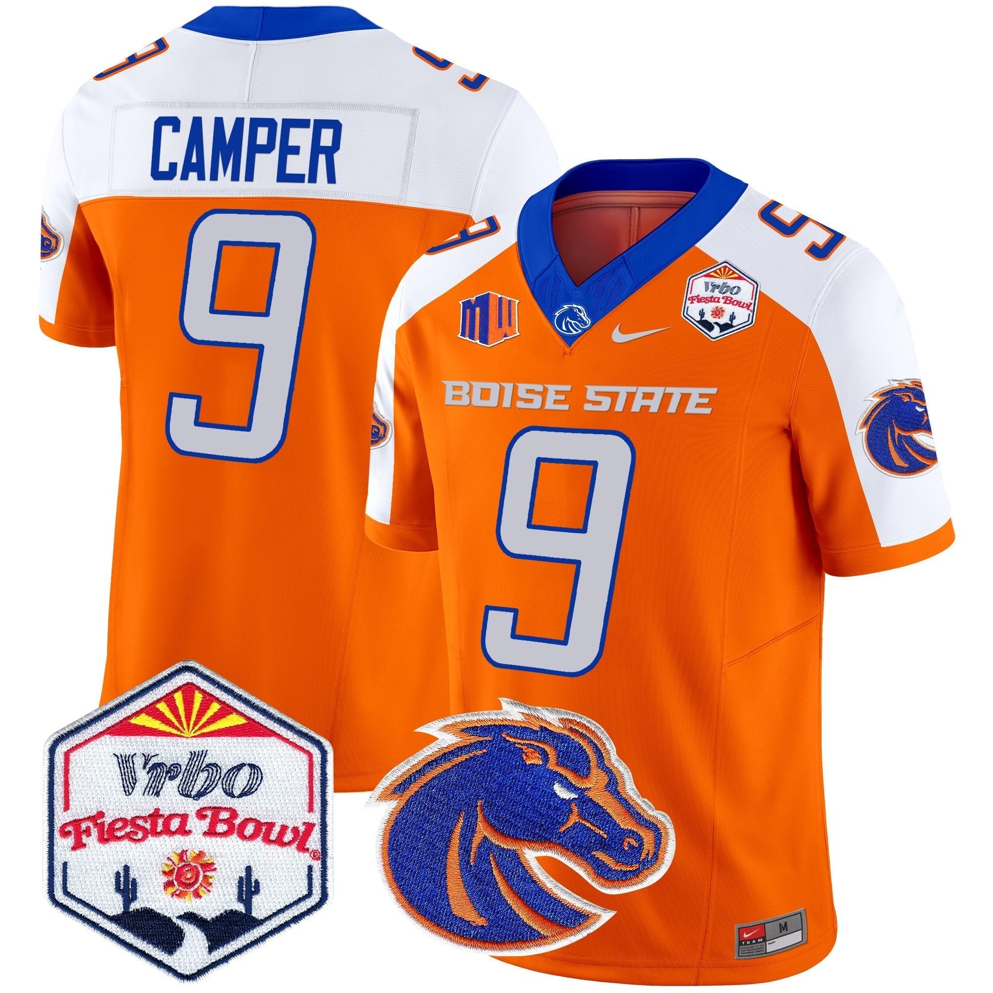 Men Boise State Broncos 2025 The Fiesta Bowl Patch Vapor Limited Jersey - All Stitched