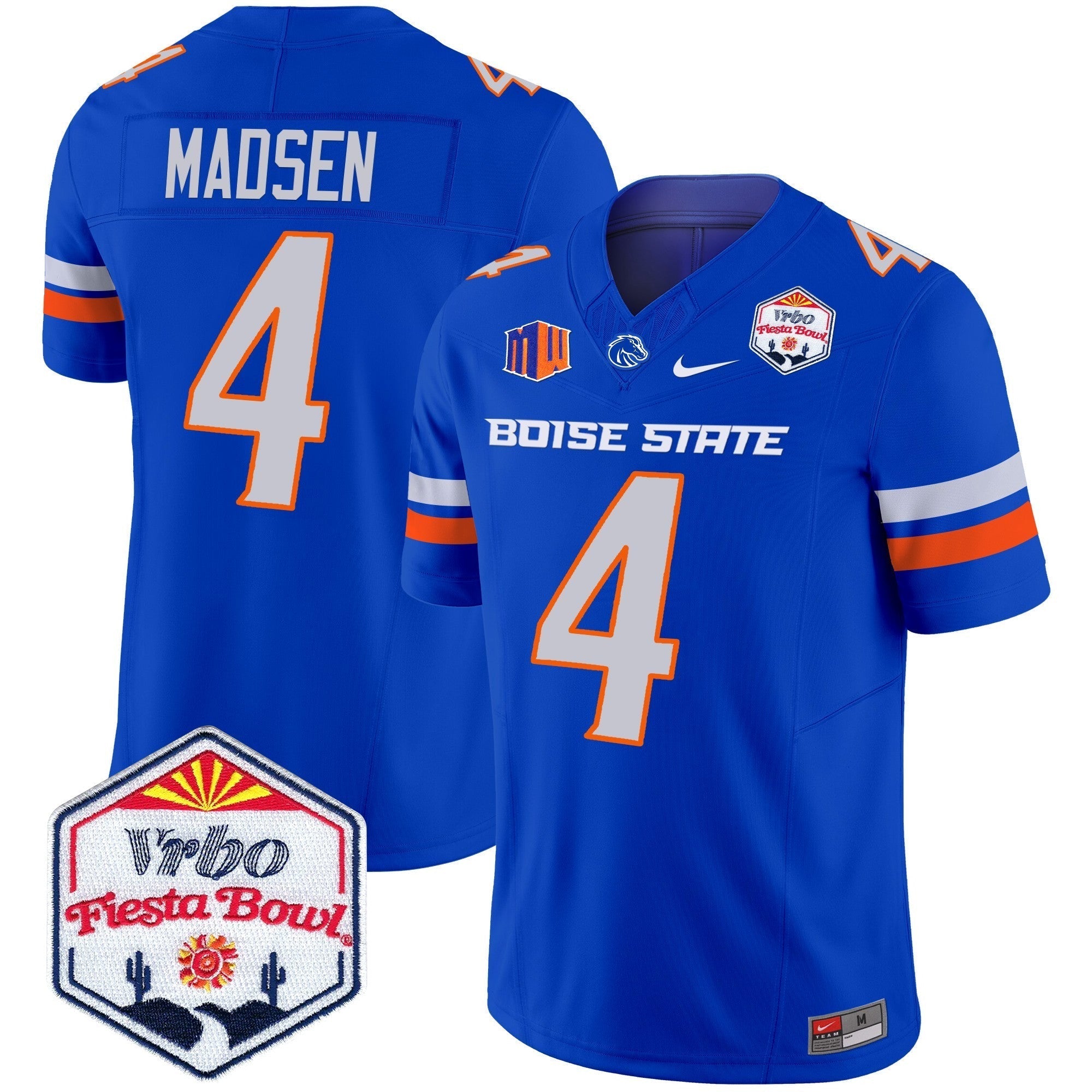 Men Boise State Broncos 2025 The Fiesta Bowl Patch Vapor Limited Jersey - All Stitched