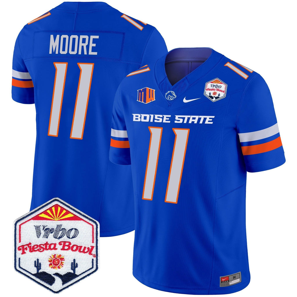 Men Boise State Broncos 2025 The Fiesta Bowl Patch Vapor Limited Jersey - All Stitched