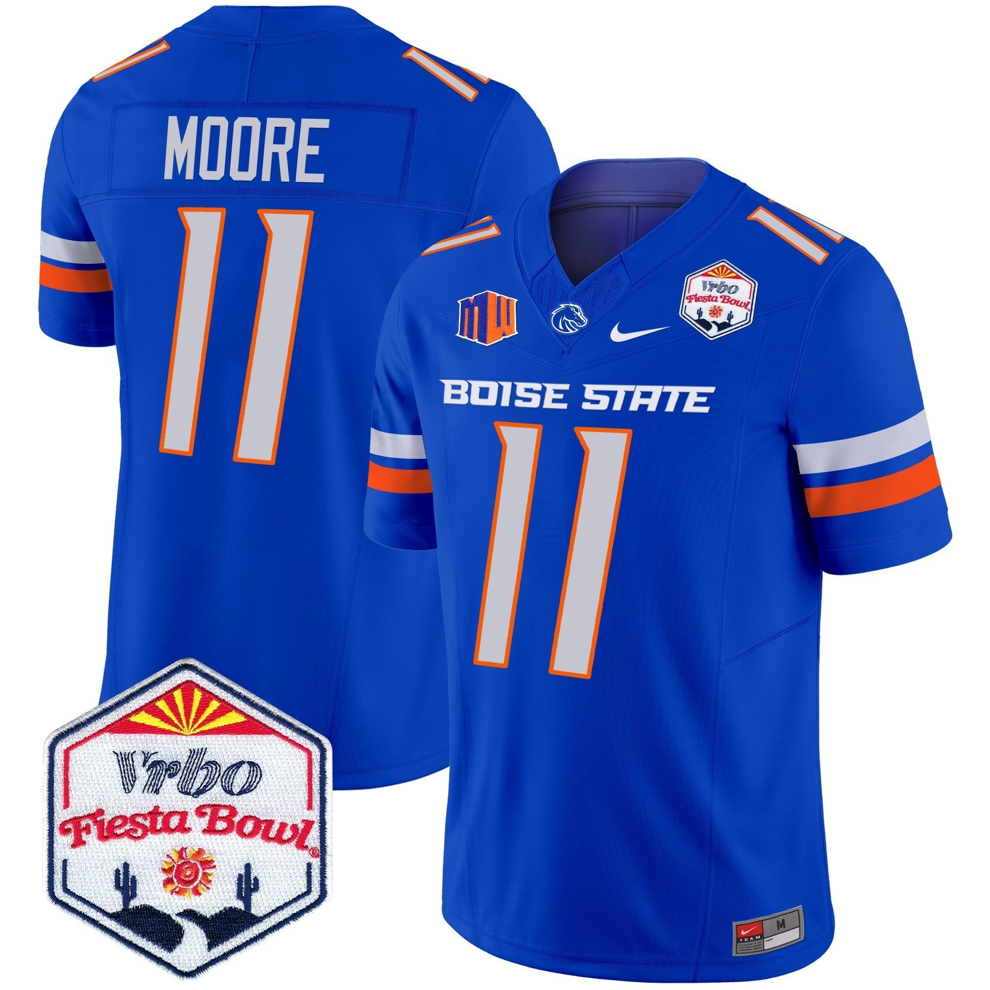 Men Boise State Broncos 2024 The Fiesta Bowl Patch Vapor Limited Jersey - All Stitched