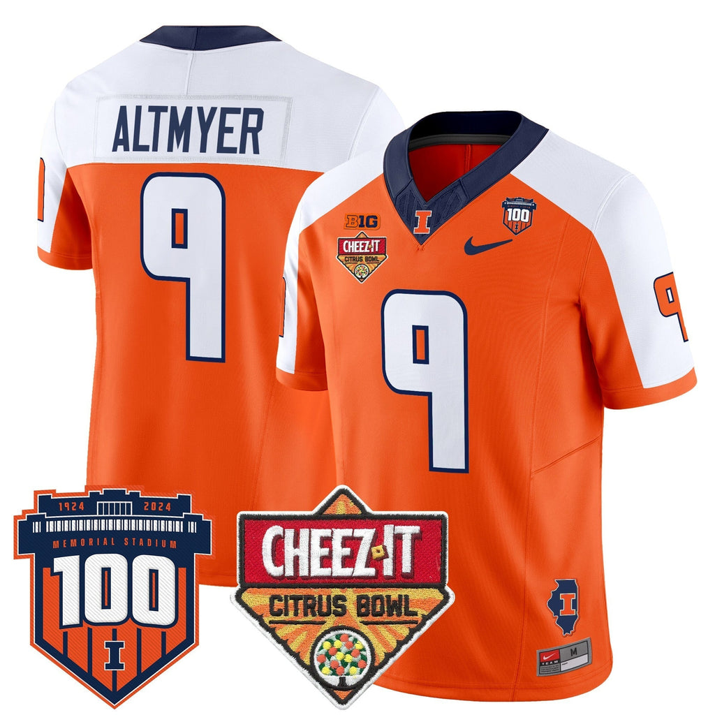 Men Illinois Fighting Illini 2025 Cheez-It Citrus Bowl Patch Vapor Limited Jersey - All Stitched