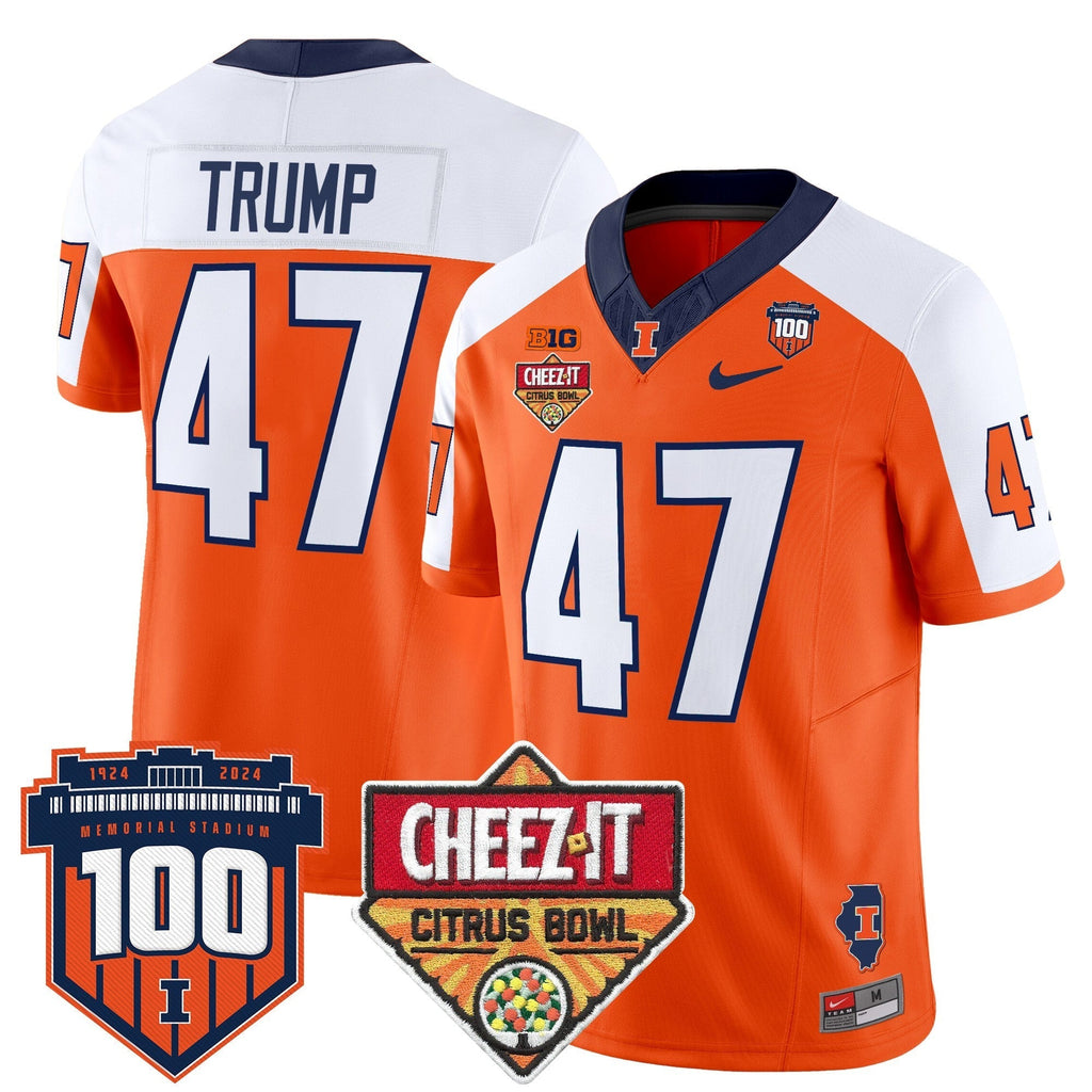 Men Illinois Fighting Illini 2025 Cheez-It Citrus Bowl Patch Vapor Limited Jersey - All Stitched
