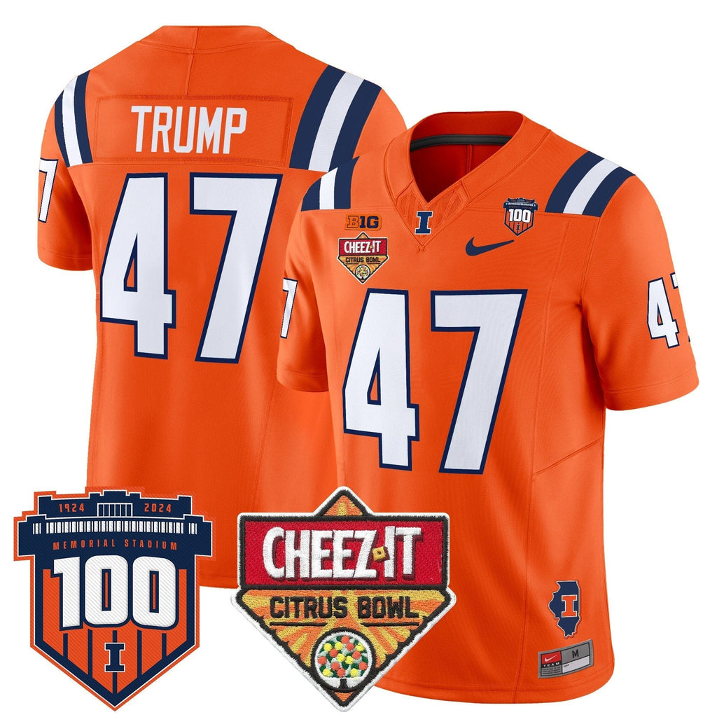 Men Illinois Fighting Illini 2025 Cheez-It Citrus Bowl Patch Vapor Limited Jersey - All Stitched