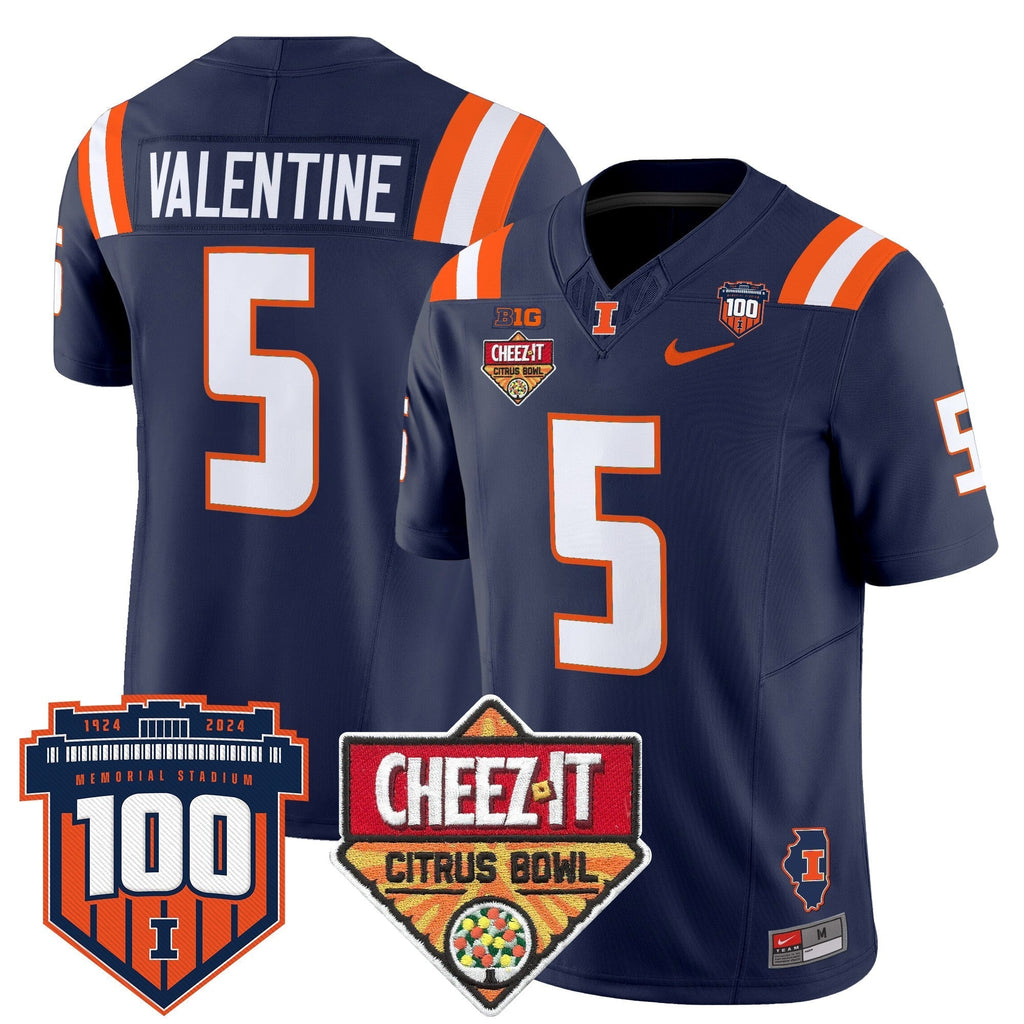 Men Illinois Fighting Illini 2025 Cheez-It Citrus Bowl Patch Vapor Limited Jersey - All Stitched