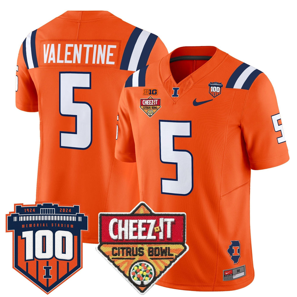 Men Illinois Fighting Illini 2025 Cheez-It Citrus Bowl Patch Vapor Limited Jersey - All Stitched