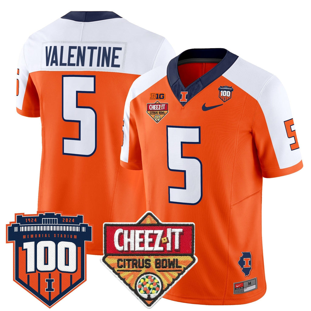 Men Illinois Fighting Illini 2025 Cheez-It Citrus Bowl Patch Vapor Limited Jersey - All Stitched