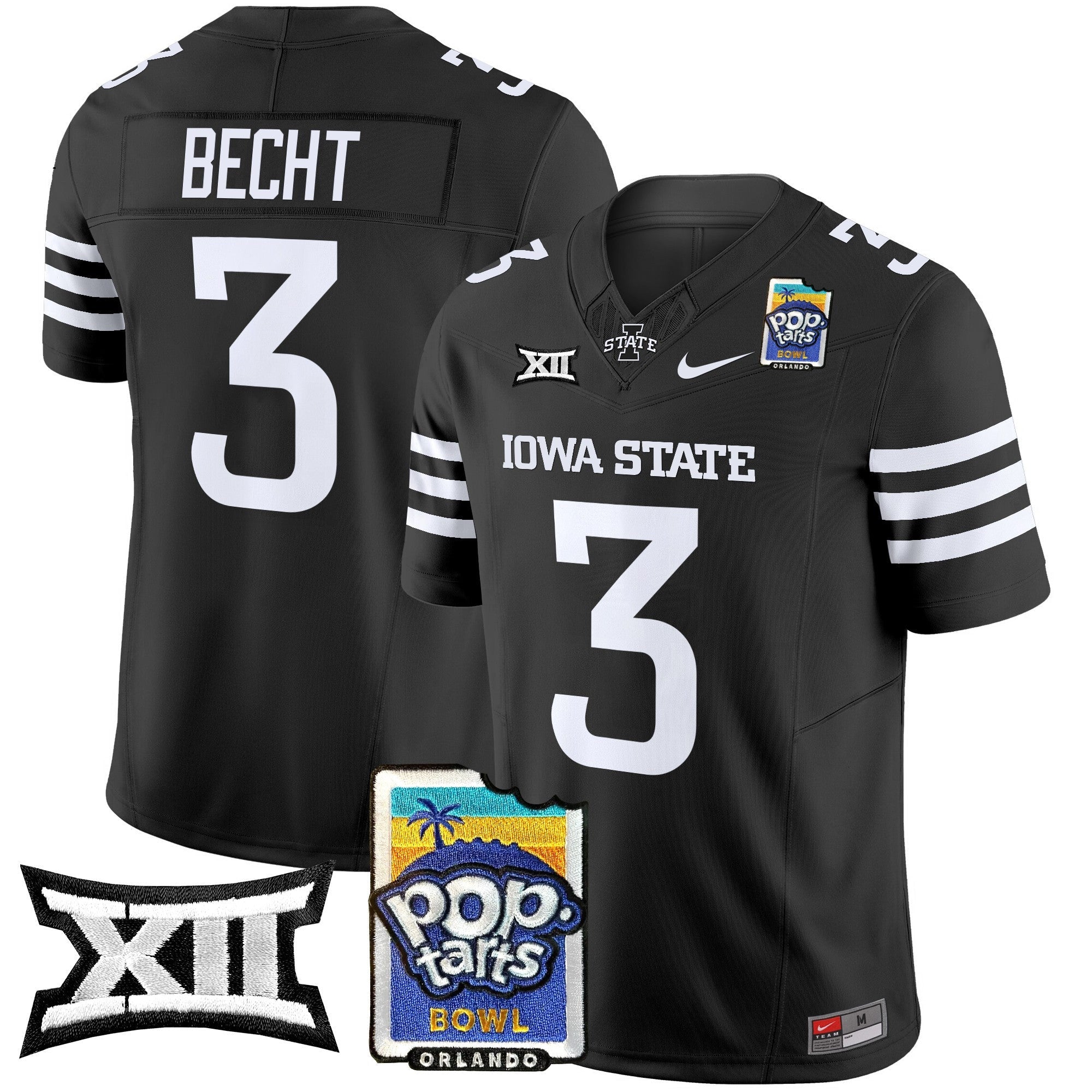 Men Iowa State Cyclones 2025 PopTarts Bowl Patch Vapor Limited Jersey - All Stitched