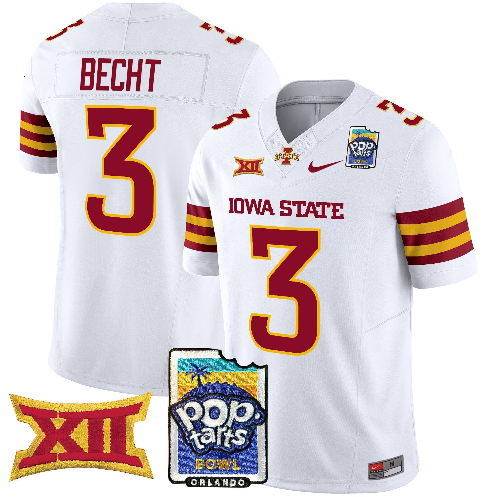 Men Iowa State Cyclones 2025 PopTarts Bowl Patch Vapor Limited Jersey - All Stitched