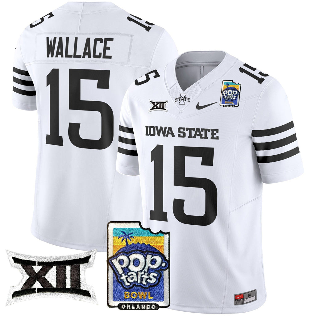Men Iowa State Cyclones 2025 PopTarts Bowl Patch Vapor Limited Jersey - All Stitched