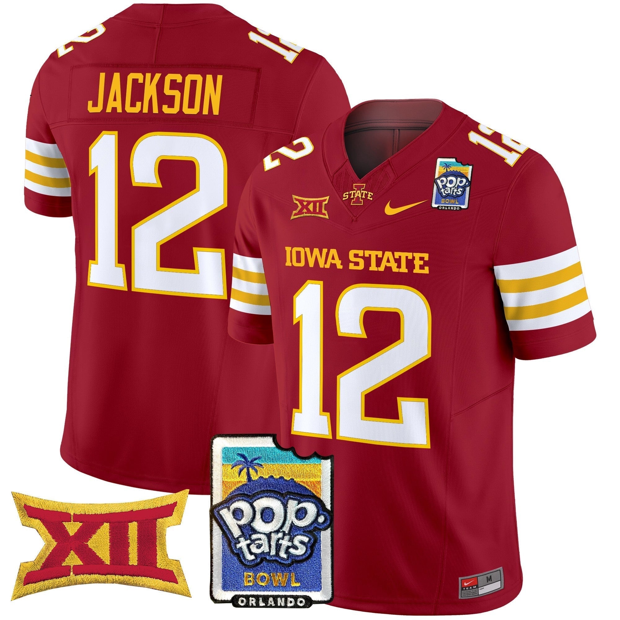 Men Iowa State Cyclones 2025 PopTarts Bowl Patch Vapor Limited Jersey - All Stitched
