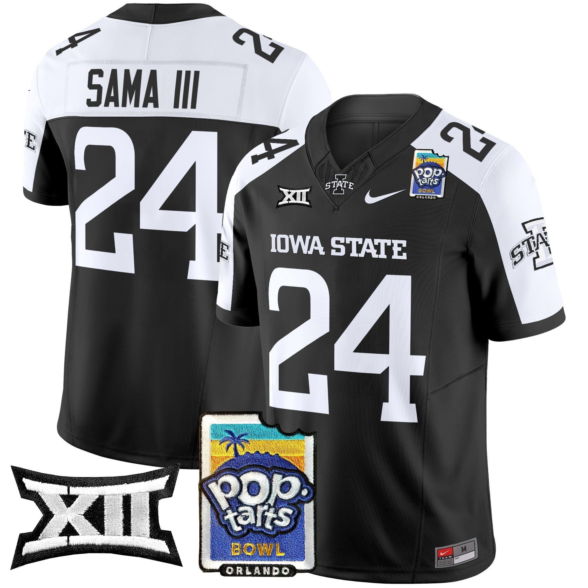 Men Iowa State Cyclones 2025 PopTarts Bowl Patch Vapor Limited Jersey - All Stitched