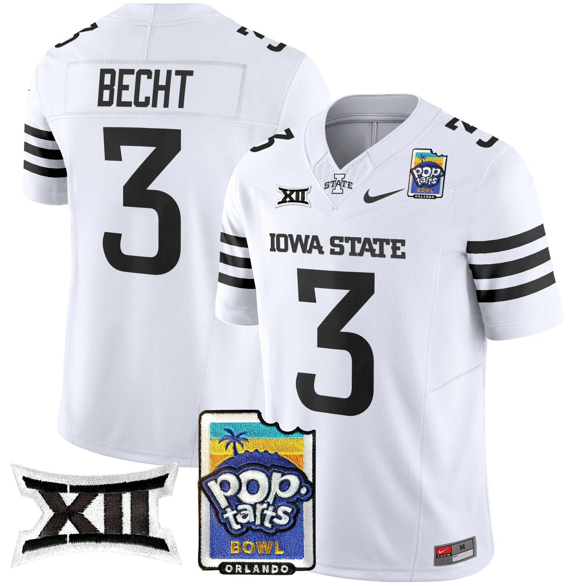 Men Iowa State Cyclones 2025 PopTarts Bowl Patch Vapor Limited Jersey - All Stitched