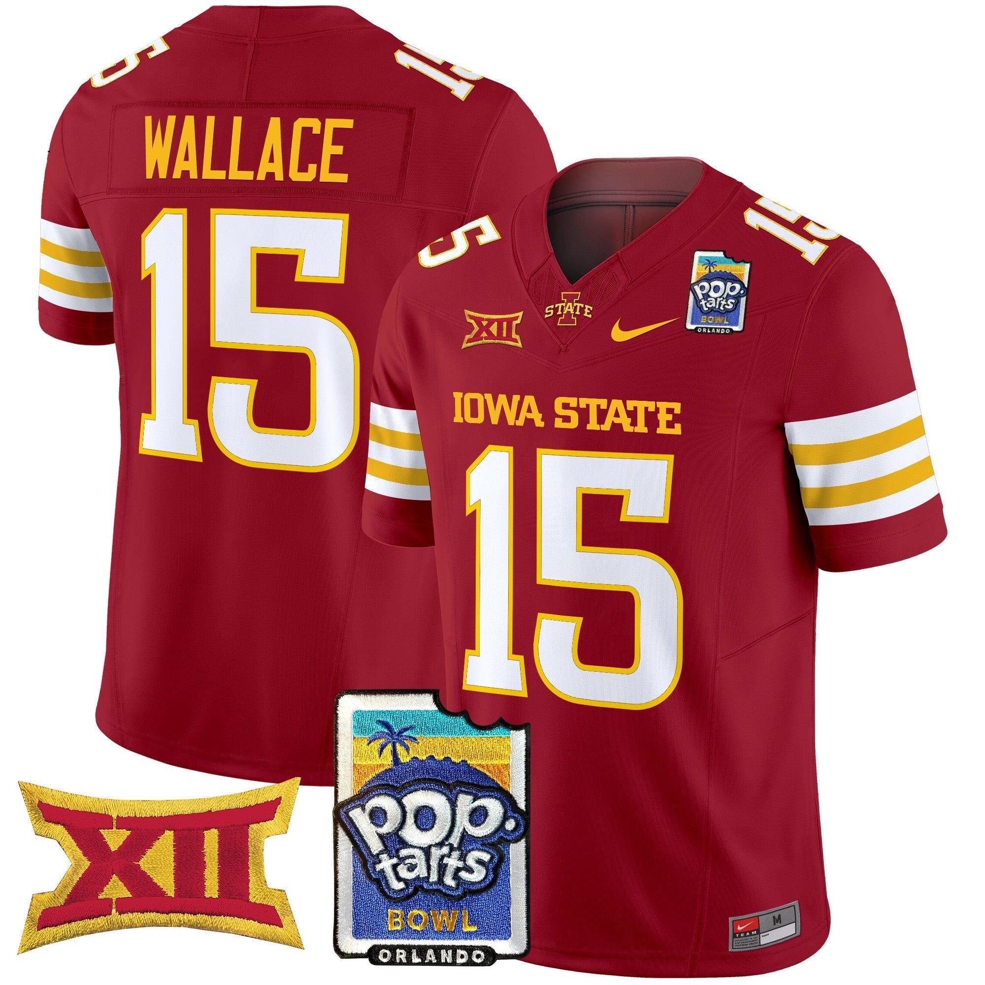 Men Iowa State Cyclones 2025 PopTarts Bowl Patch Vapor Limited Jersey - All Stitched