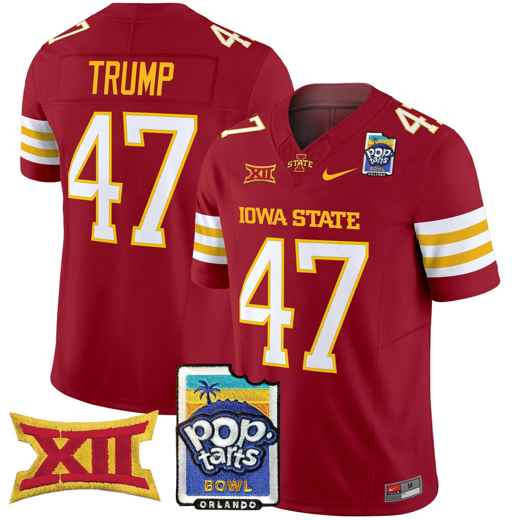 Men Iowa State Cyclones 2025 PopTarts Bowl Patch Vapor Limited Jersey - All Stitched