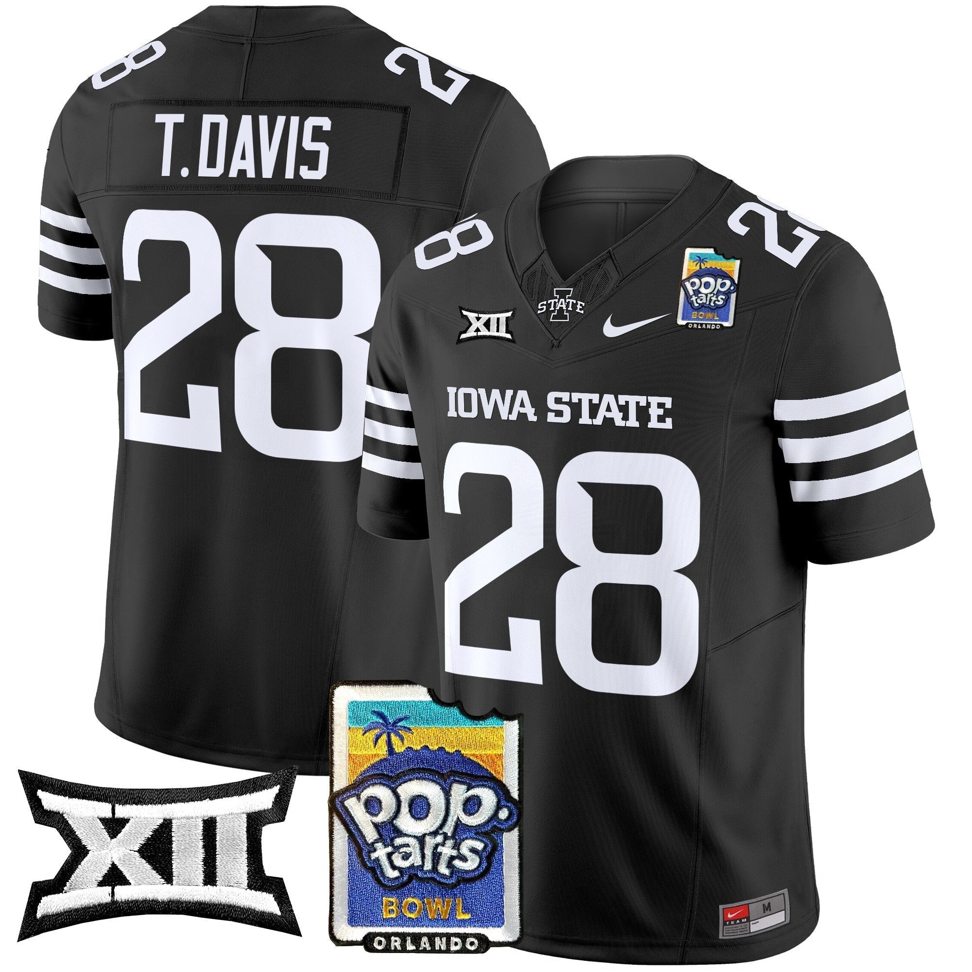 Men Iowa State Cyclones 2025 PopTarts Bowl Patch Vapor Limited Jersey - All Stitched
