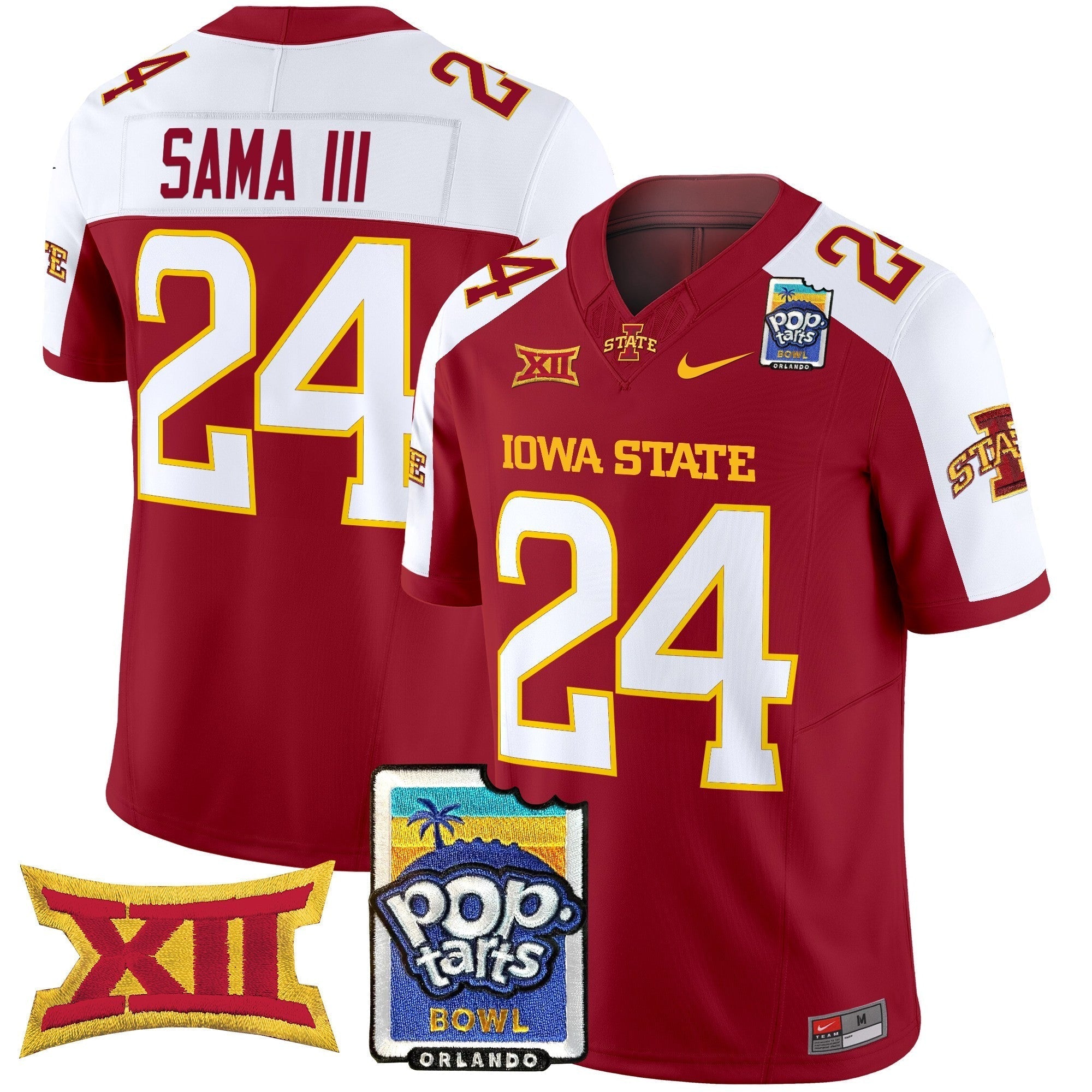 Men Iowa State Cyclones 2025 PopTarts Bowl Patch Vapor Limited Jersey - All Stitched