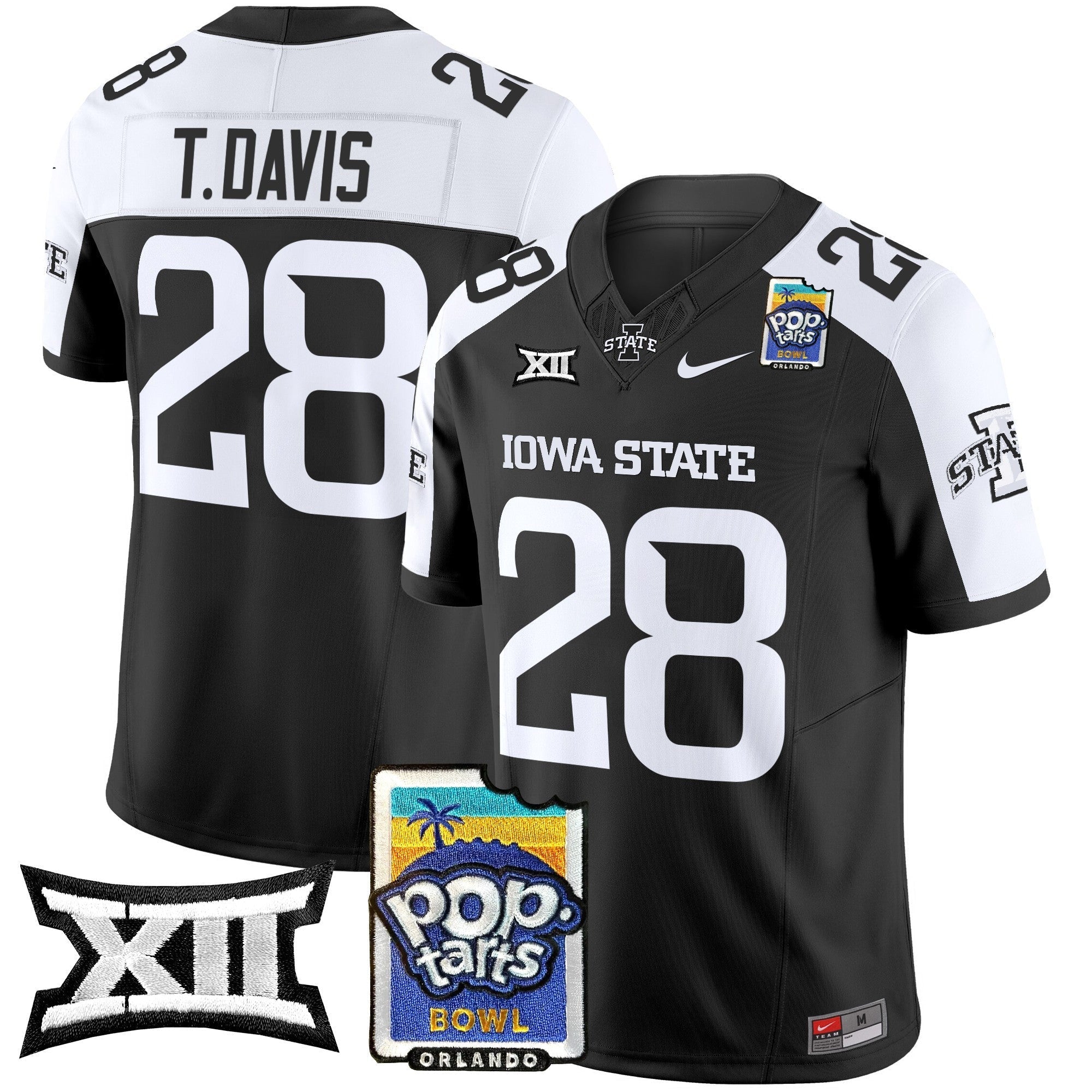 Men Iowa State Cyclones 2025 PopTarts Bowl Patch Vapor Limited Jersey - All Stitched