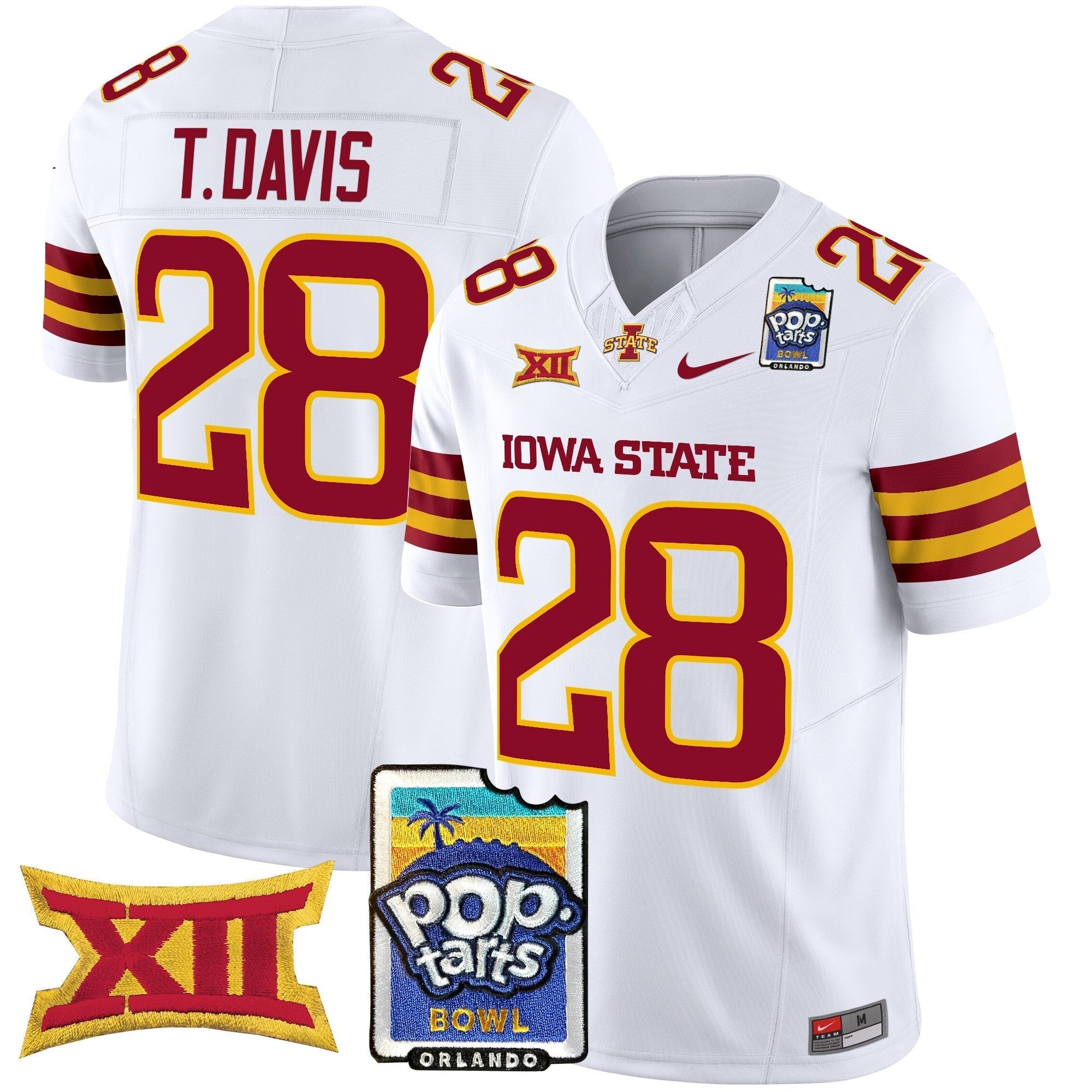 Men Iowa State Cyclones 2025 PopTarts Bowl Patch Vapor Limited Jersey - All Stitched