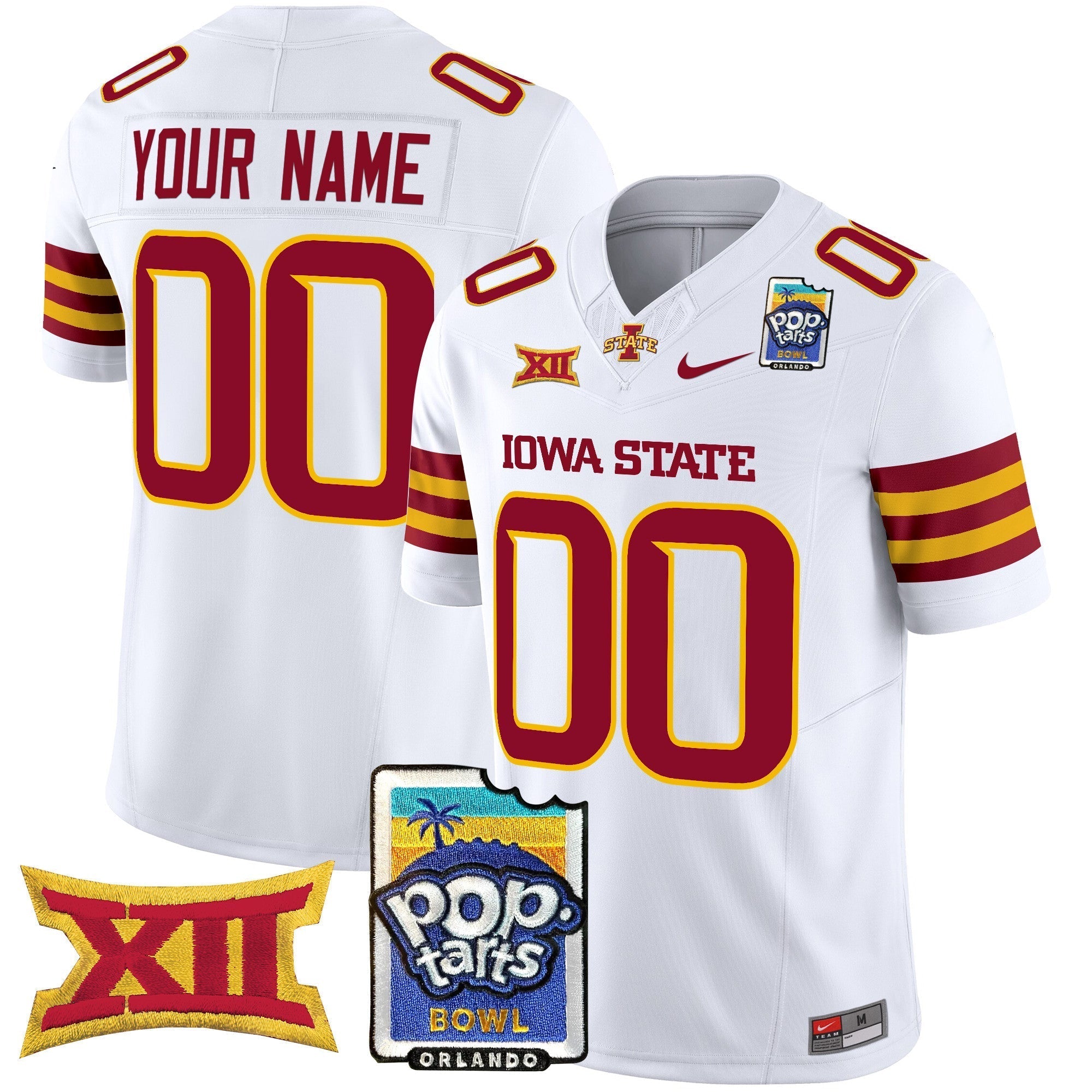 Custom Iowa State Cyclones 2025 PopTarts Bowl Patch Vapor Limited Jersey - All Stitched