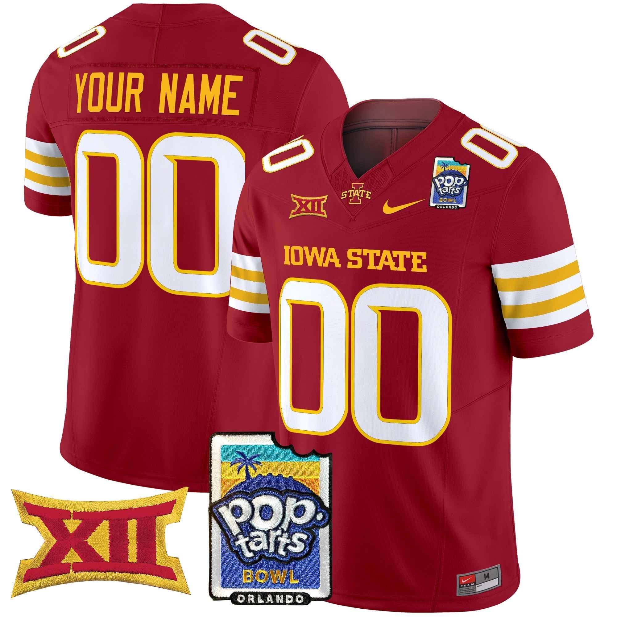 Custom Iowa State Cyclones 2025 PopTarts Bowl Patch Vapor Limited Jersey - All Stitched