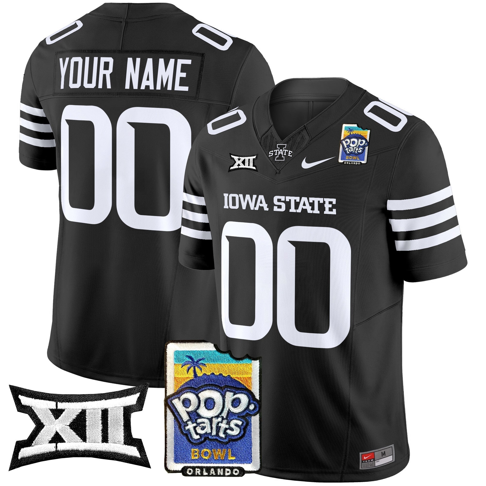 Custom Iowa State Cyclones 2025 PopTarts Bowl Patch Vapor Limited Jersey - All Stitched