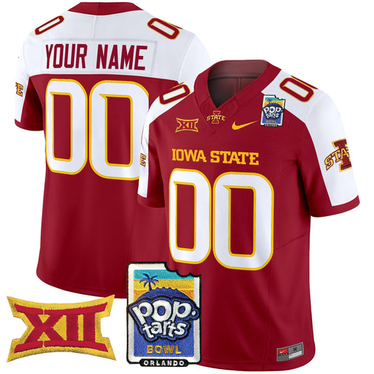 Custom Iowa State Cyclones 2025 PopTarts Bowl Patch Vapor Limited Jersey - All Stitched
