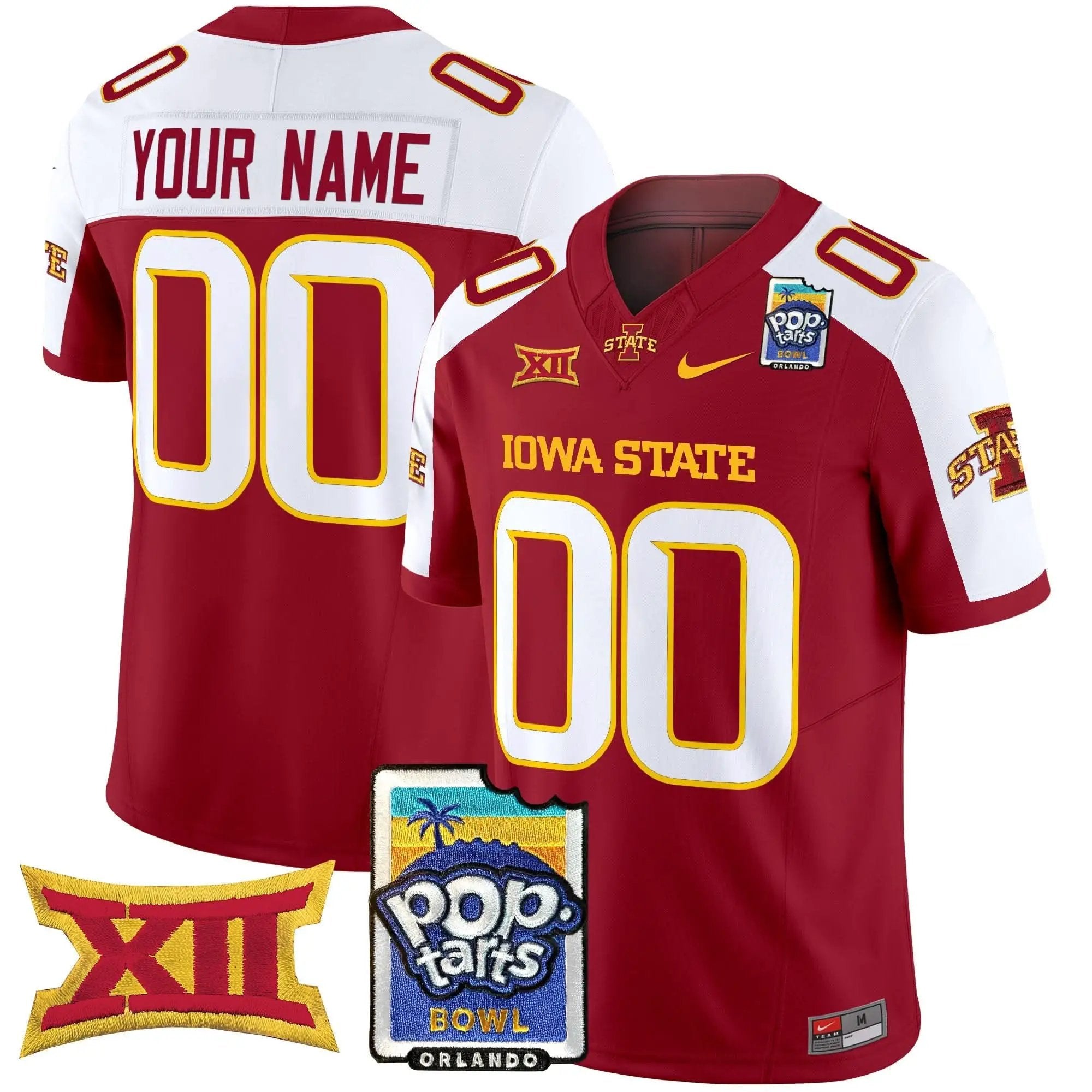 Iowa State Cyclones 2025 PopTarts Bowl Patch Vapor Limited Custom Jersey