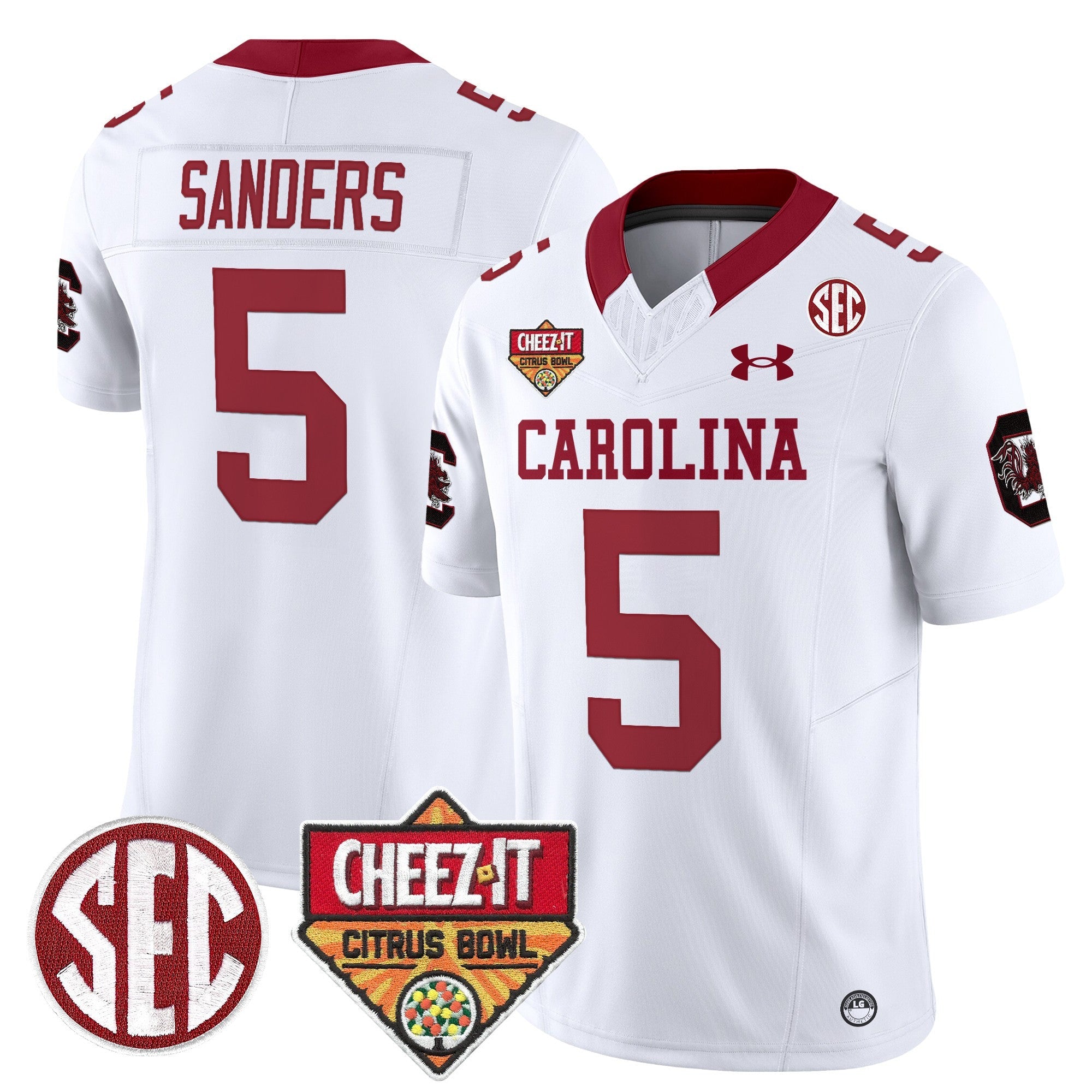 Men South Carolina Gamecocks 1980 Throwback Cheez-It Citrus Bowl Patch Vapor Limited Jersey - All Stitched