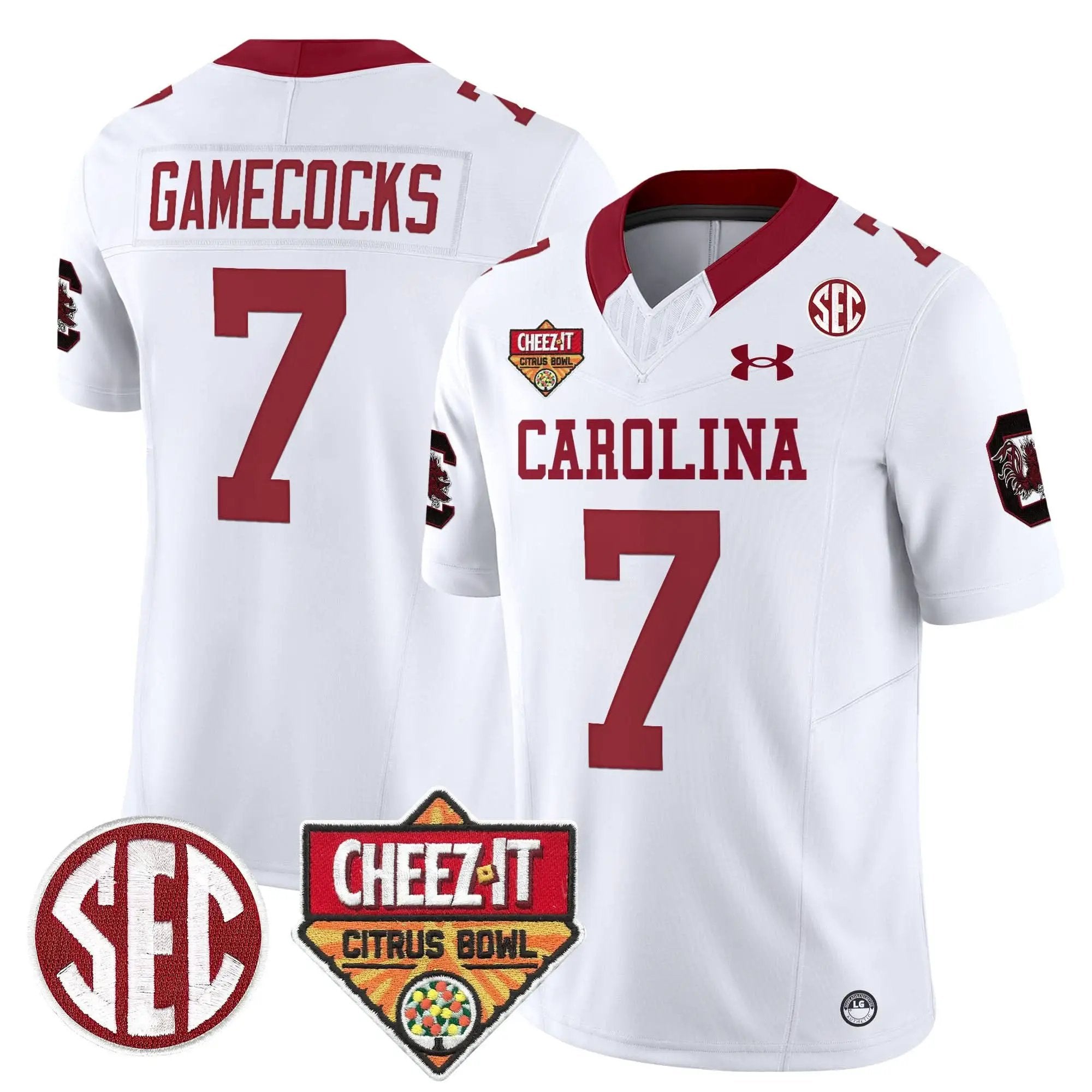 Men South Carolina Gamecocks 1980 Throwback Cheez-It Citrus Bowl Patch Vapor Limited Jersey
