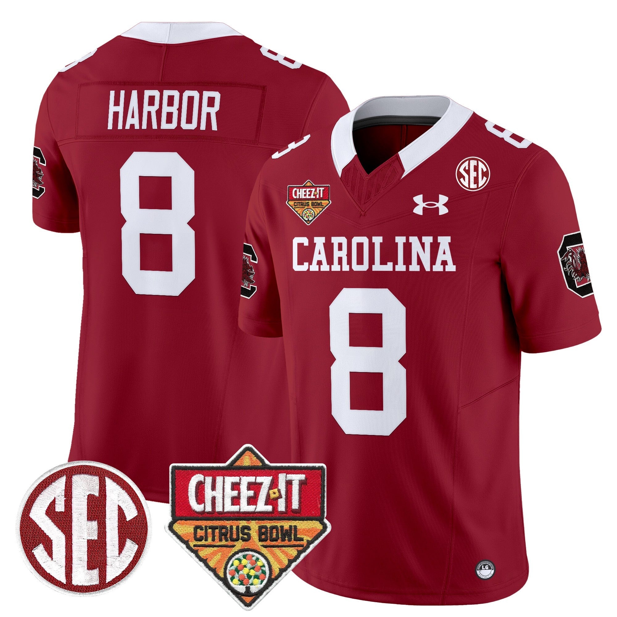 Men South Carolina Gamecocks 1980 Throwback Cheez-It Citrus Bowl Patch Vapor Limited Jersey - All Stitched
