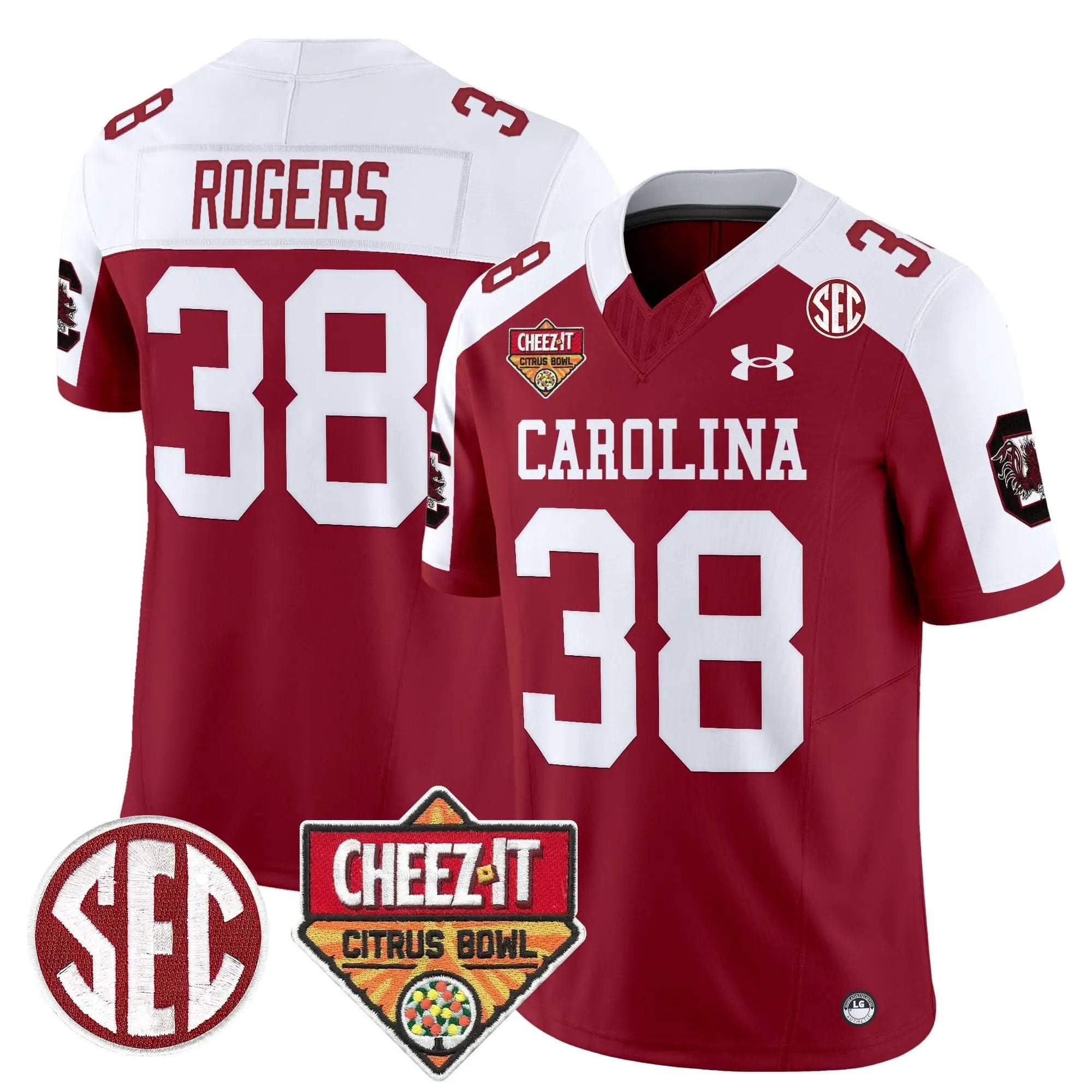 Men South Carolina Gamecocks 1980 Throwback Cheez-It Citrus Bowl Patch Vapor Limited Jersey