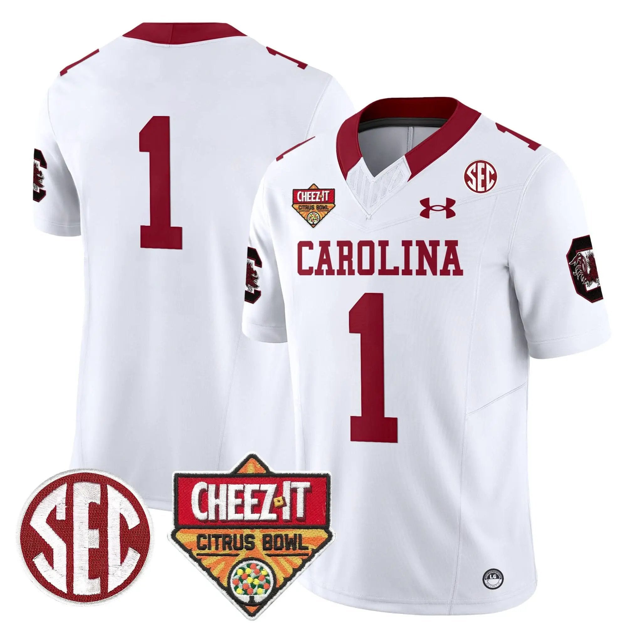 Men South Carolina Gamecocks 1980 Throwback Cheez-It Citrus Bowl Patch Vapor Limited Jersey