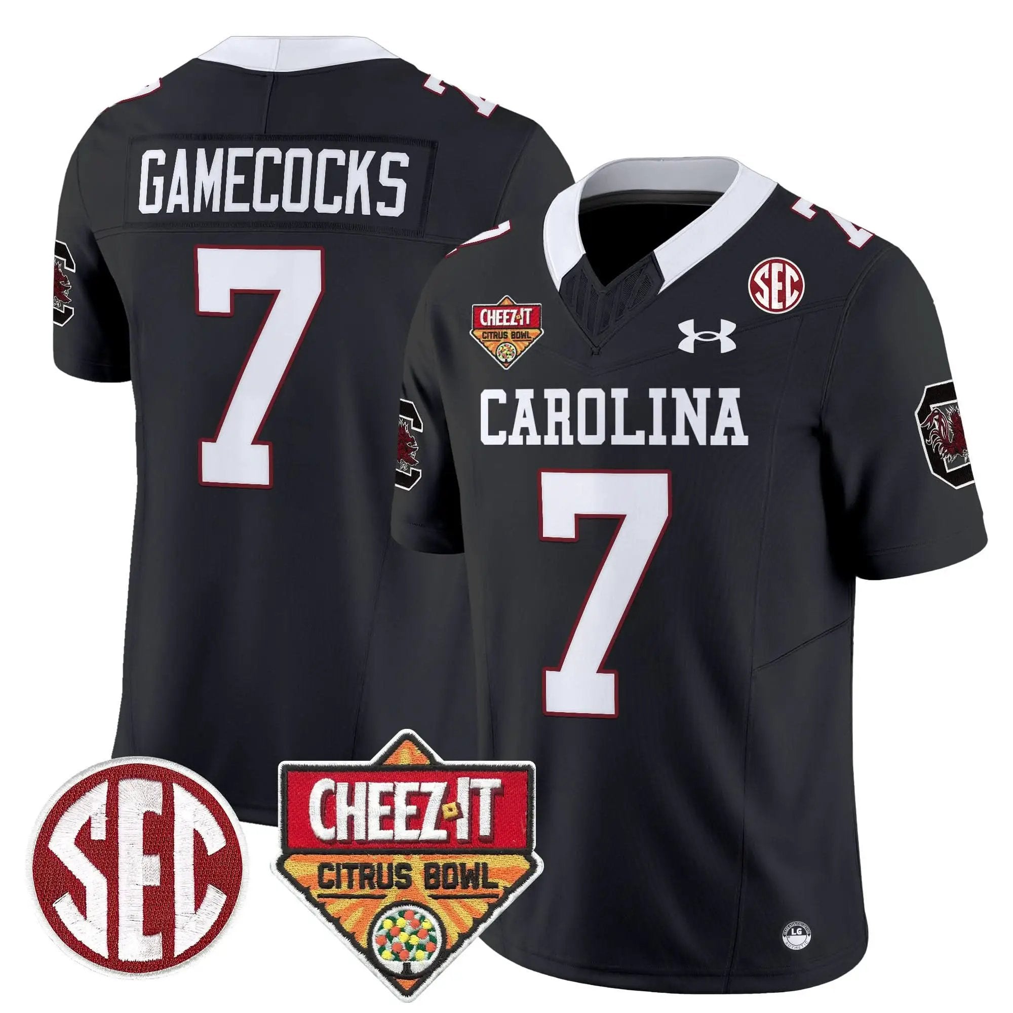 Men South Carolina Gamecocks 1980 Throwback Cheez-It Citrus Bowl Patch Vapor Limited Jersey
