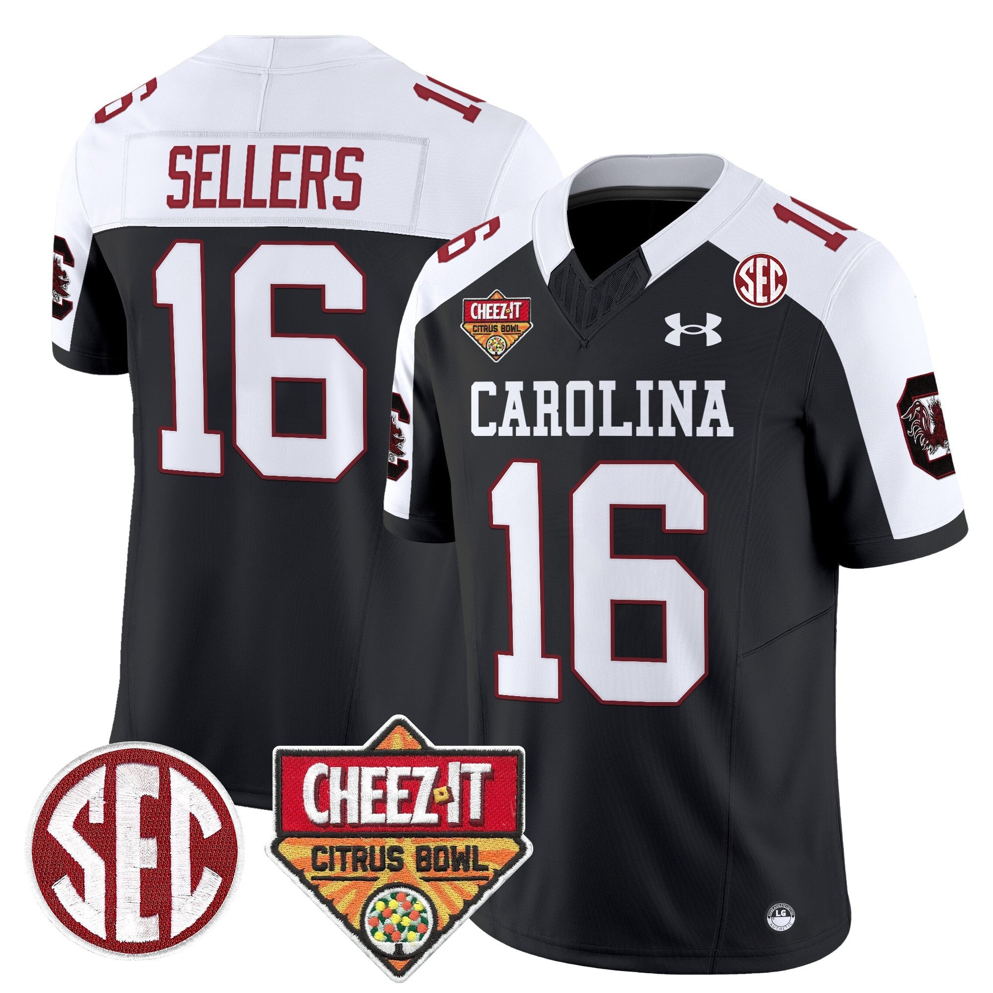 Men South Carolina Gamecocks 1980 Throwback Cheez-It Citrus Bowl Patch Vapor Limited Jersey - All Stitched