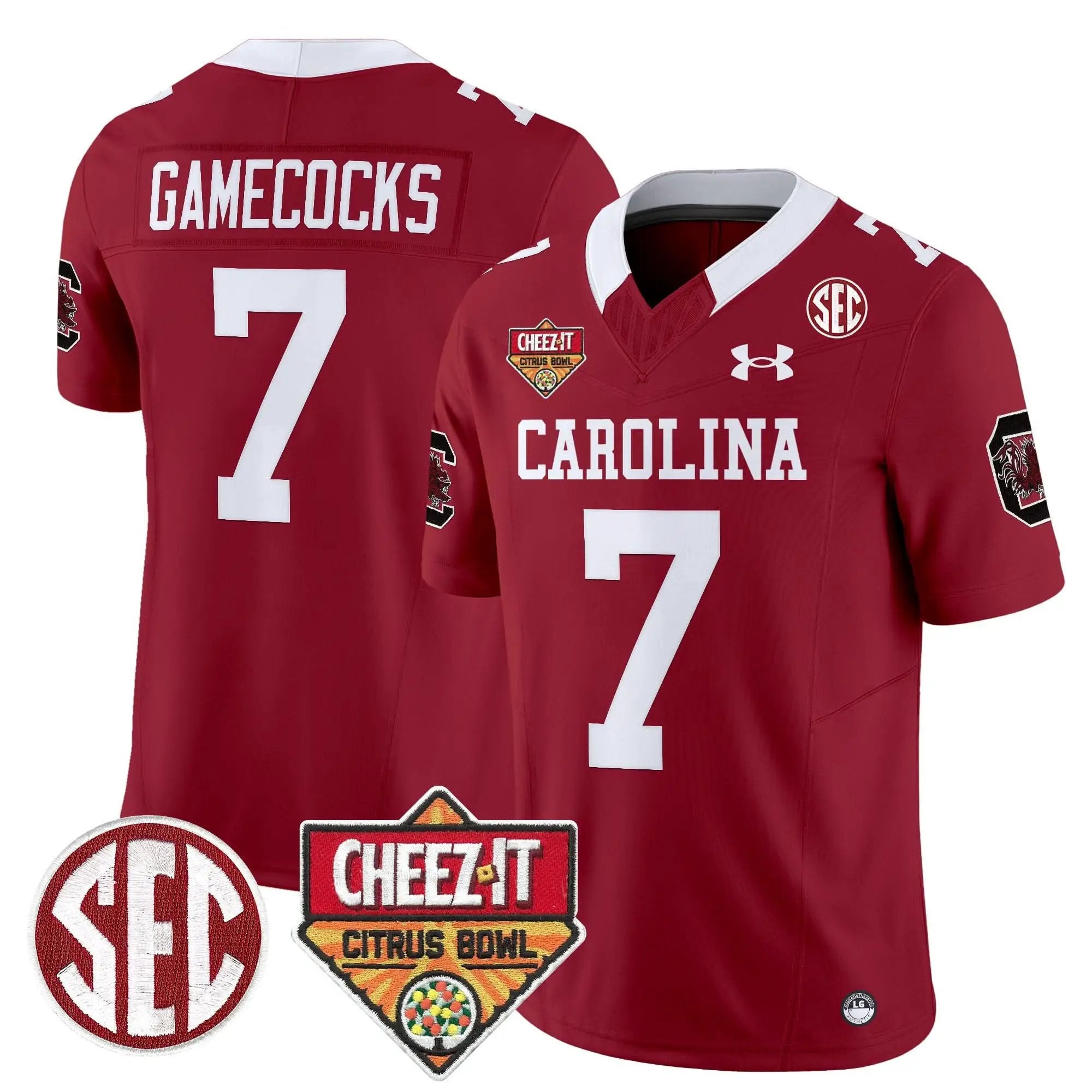 Men South Carolina Gamecocks 1980 Throwback Cheez-It Citrus Bowl Patch Vapor Limited Jersey