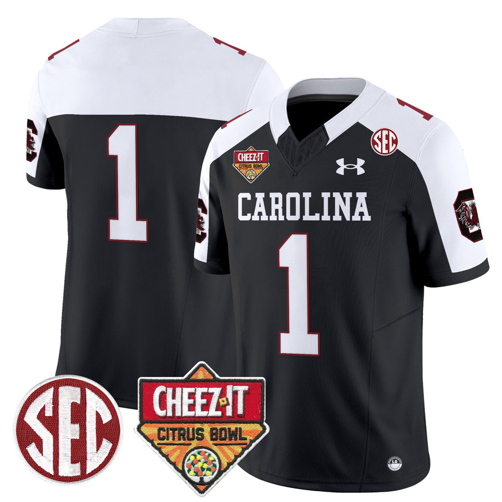 Men South Carolina Gamecocks 1980 Throwback Cheez-It Citrus Bowl Patch Vapor Limited Jersey - All Stitched
