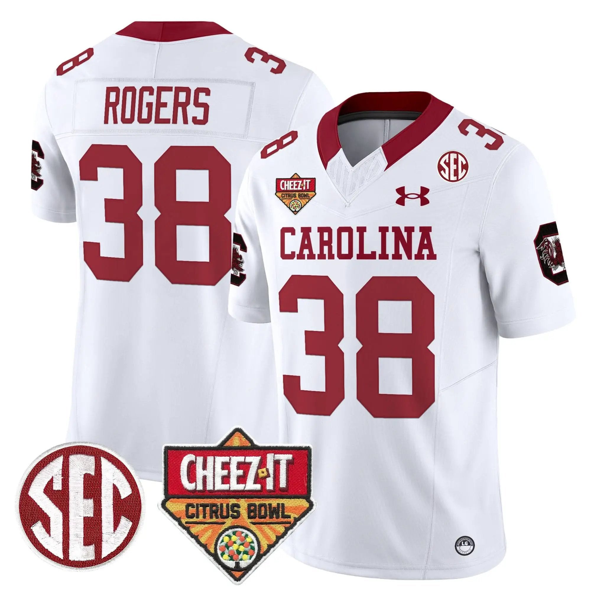 Men South Carolina Gamecocks 1980 Throwback Cheez-It Citrus Bowl Patch Vapor Limited Jersey