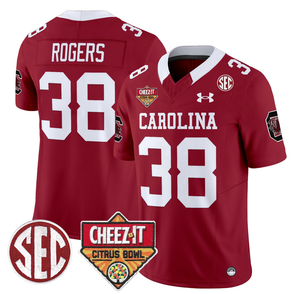 Men South Carolina Gamecocks 1980 Throwback Cheez-It Citrus Bowl Patch Vapor Limited Jersey - All Stitched