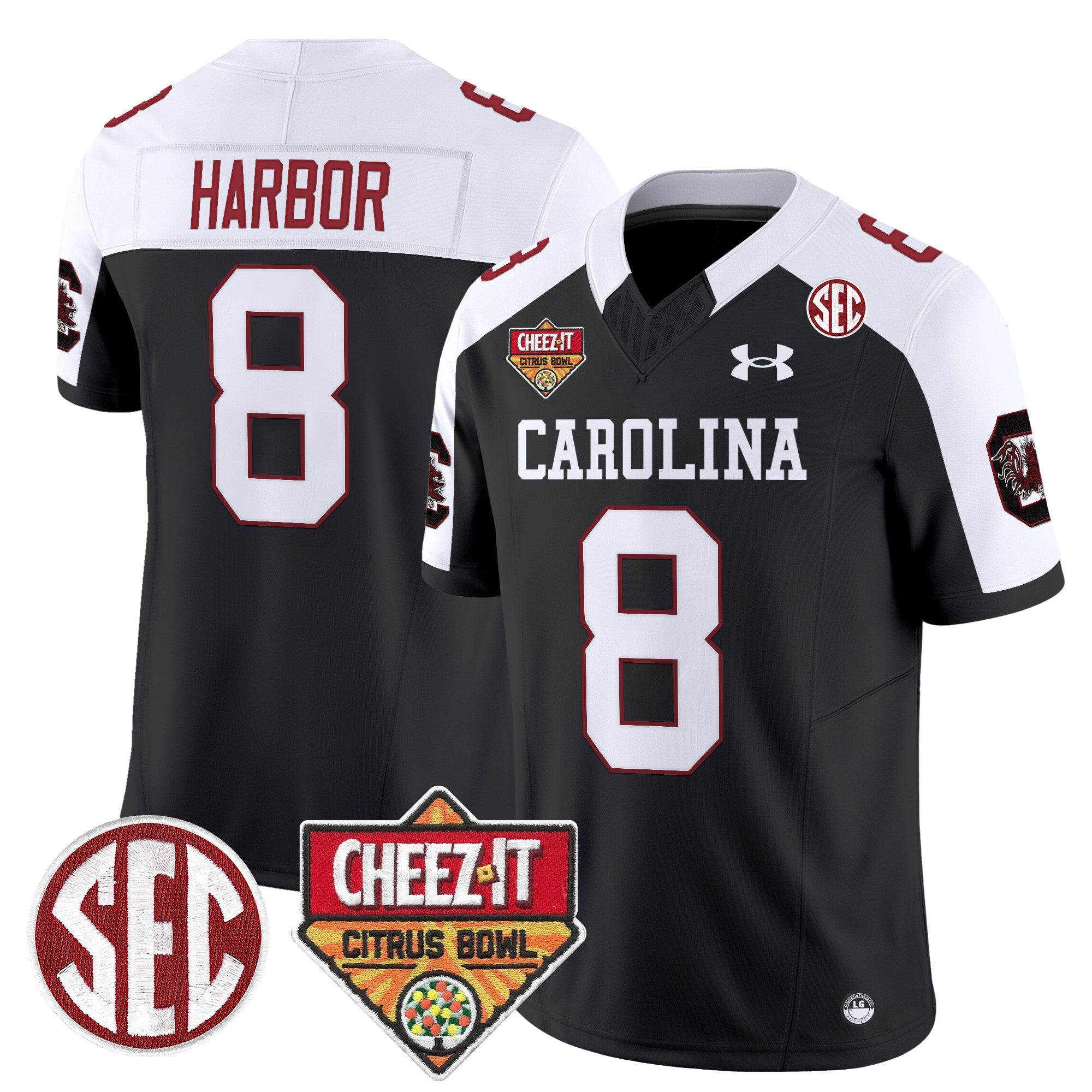 Men South Carolina Gamecocks 1980 Throwback Cheez-It Citrus Bowl Patch Vapor Limited Jersey - All Stitched