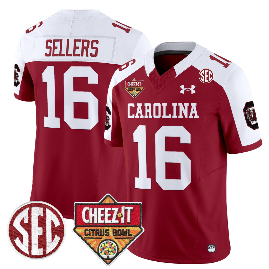 Men South Carolina Gamecocks 1980 Throwback Cheez-It Citrus Bowl Patch Vapor Limited Jersey - All Stitched