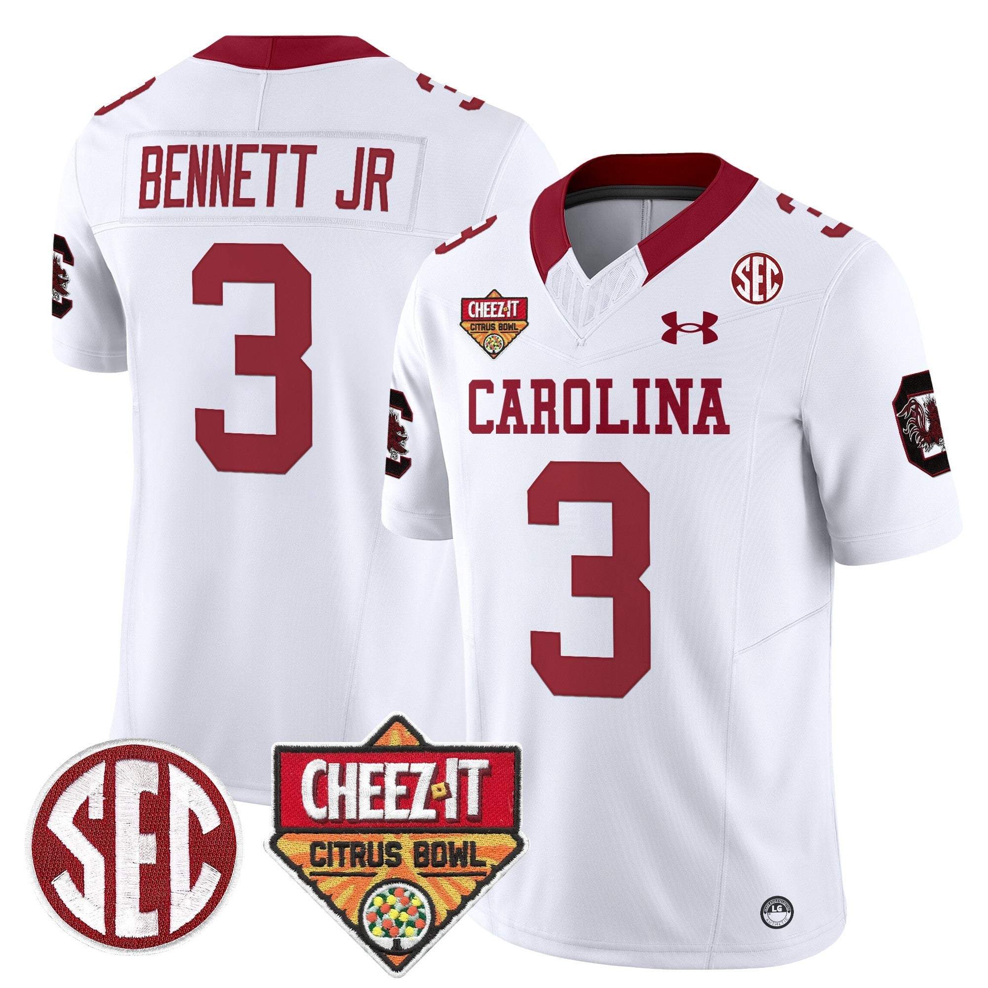 Men South Carolina Gamecocks 1980 Throwback Cheez-It Citrus Bowl Patch Vapor Limited Jersey - All Stitched
