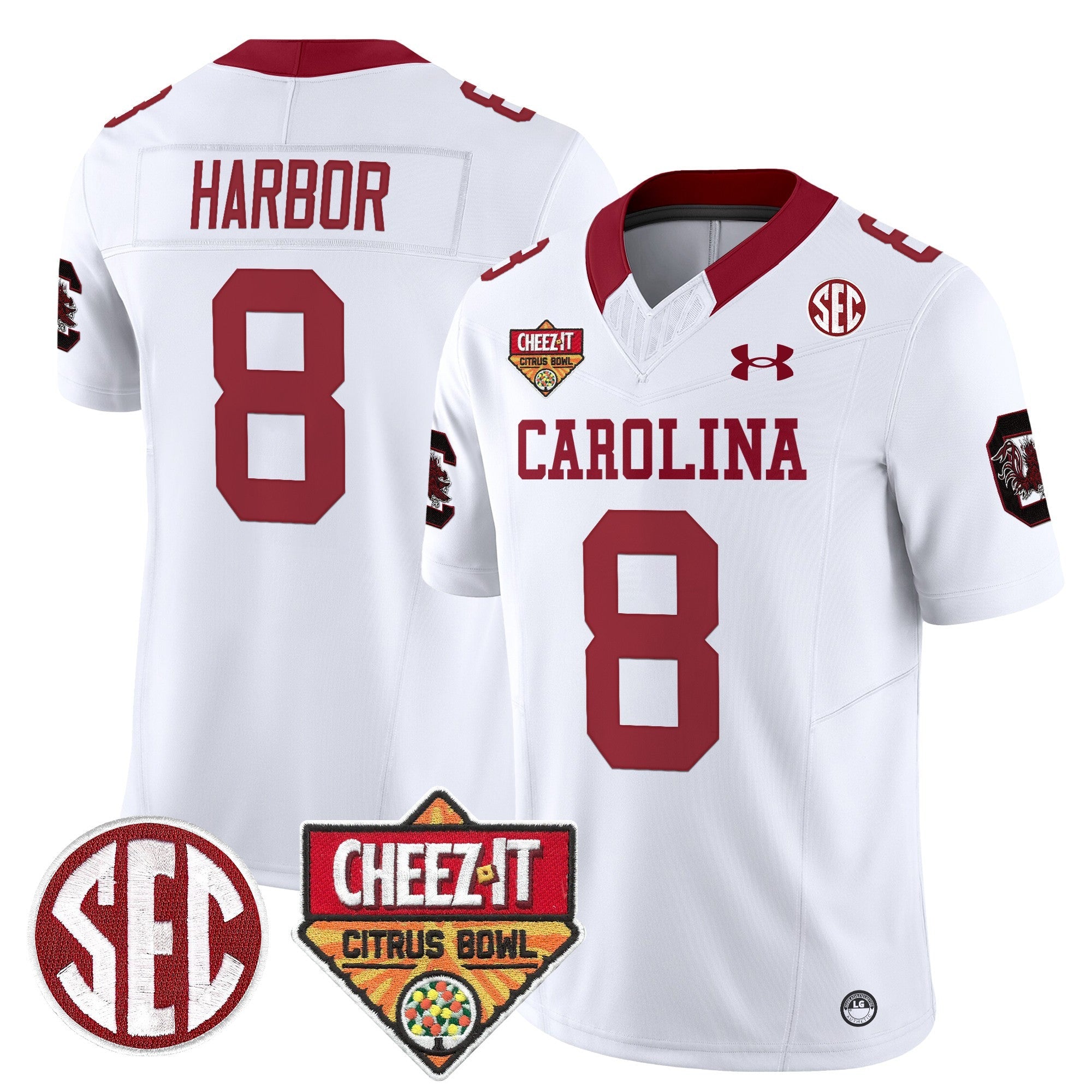 Men South Carolina Gamecocks 1980 Throwback Cheez-It Citrus Bowl Patch Vapor Limited Jersey - All Stitched