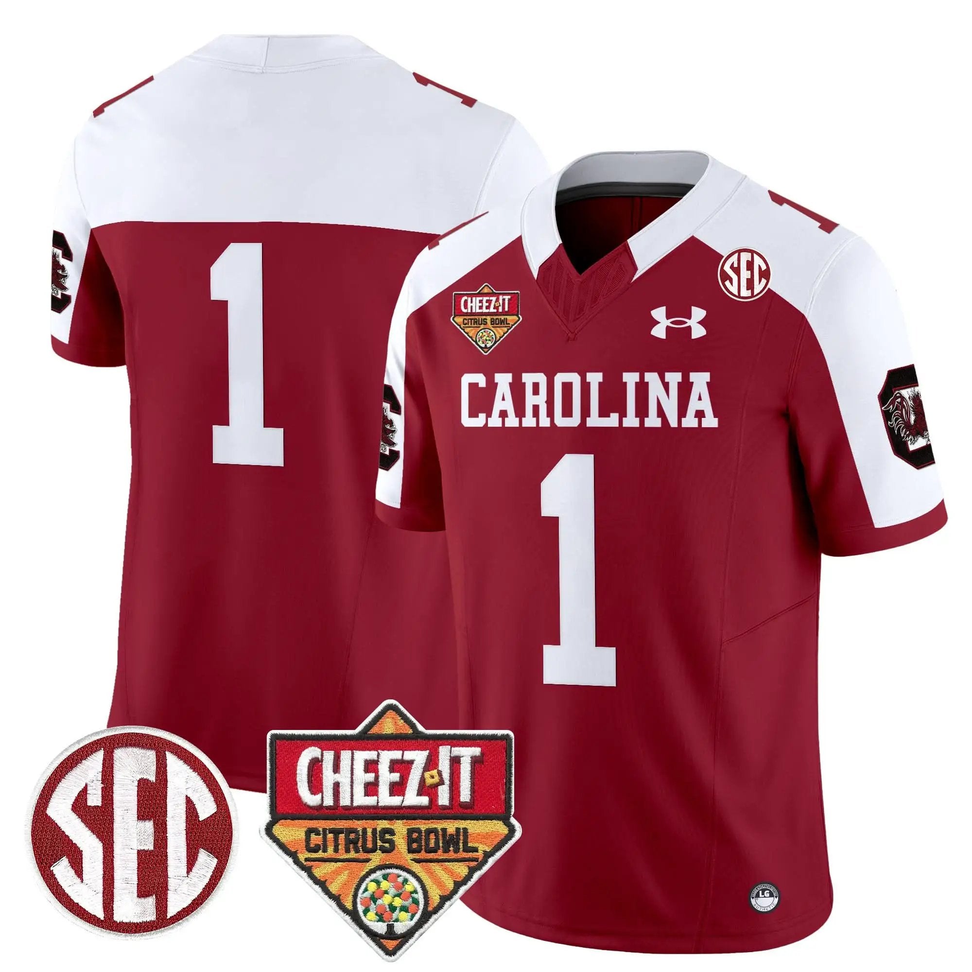 Men South Carolina Gamecocks 1980 Throwback Cheez-It Citrus Bowl Patch Vapor Limited Jersey