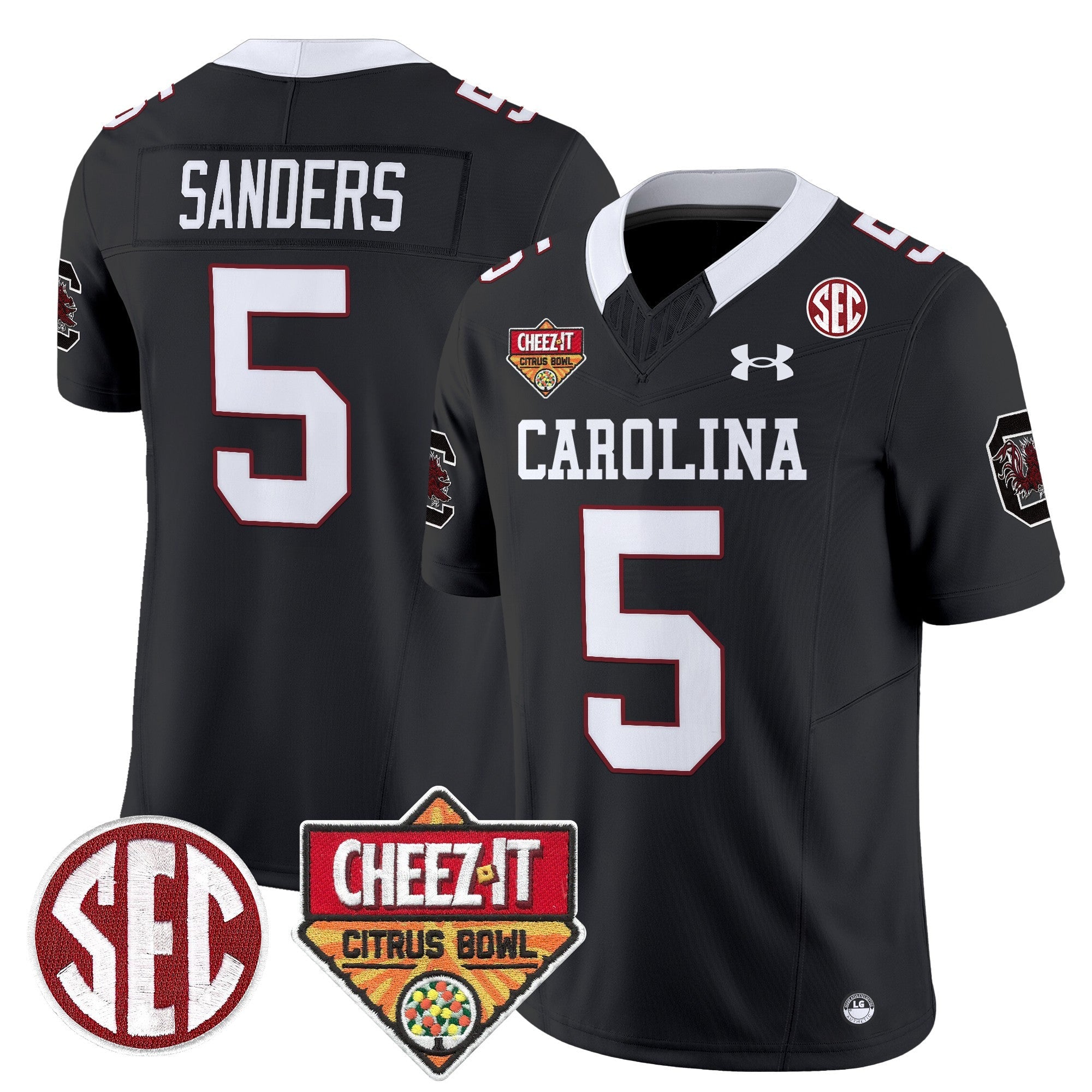 Men South Carolina Gamecocks 1980 Throwback Cheez-It Citrus Bowl Patch Vapor Limited Jersey - All Stitched