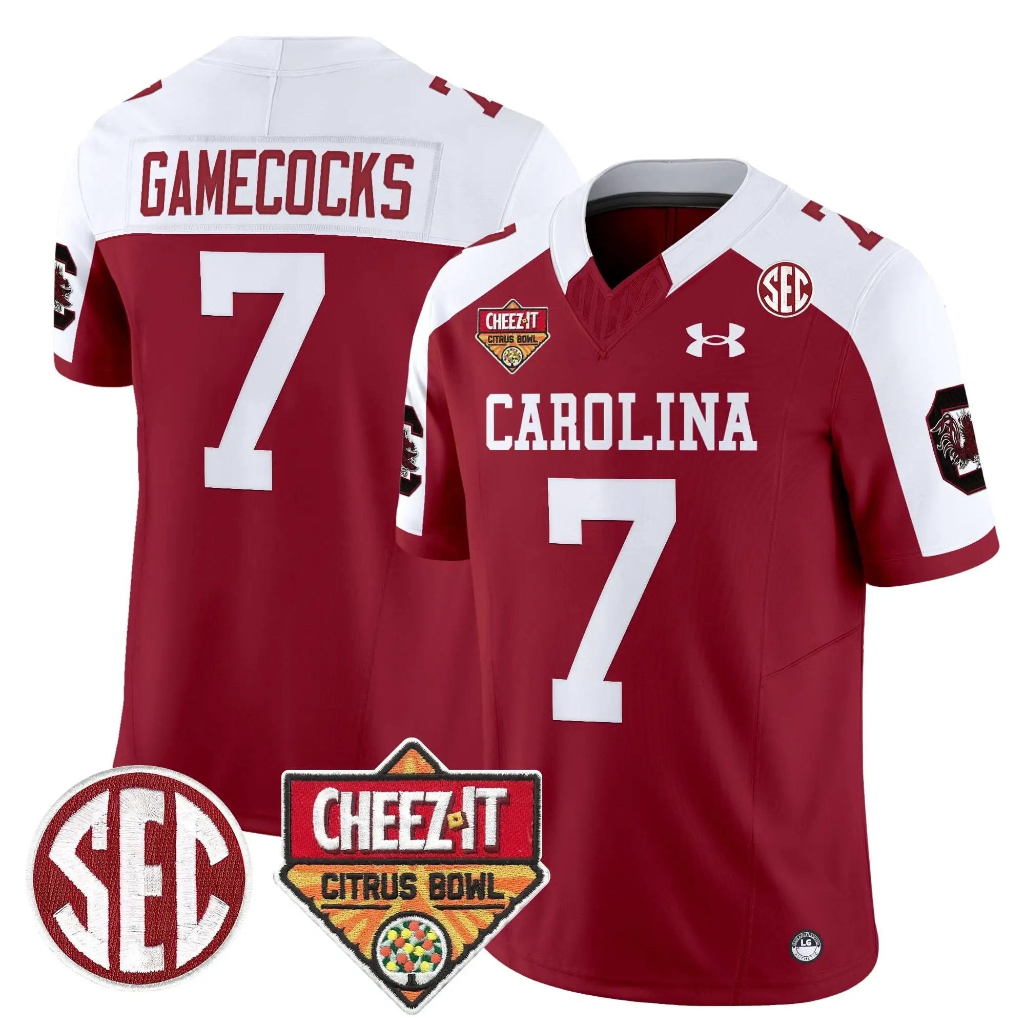 Men South Carolina Gamecocks 1980 Throwback Cheez-It Citrus Bowl Patch Vapor Limited Jersey