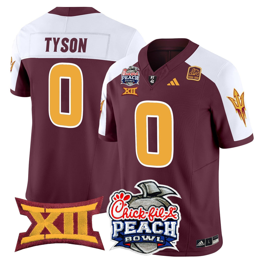 Men Arizona State Sun Devils 2025 Peach Bowl Vapor Limited Jersey - All Stitched