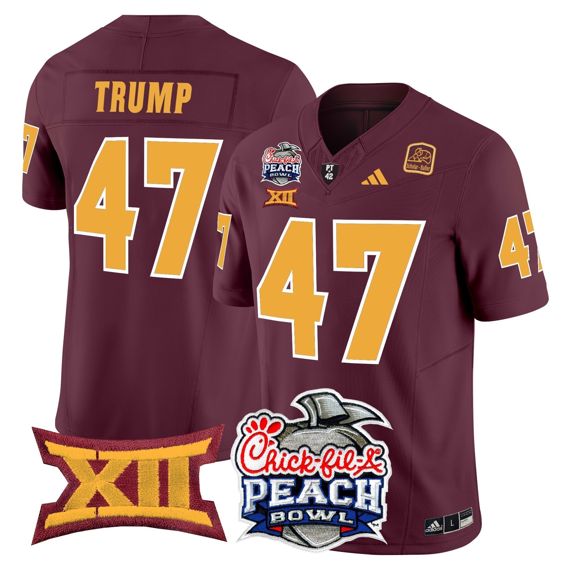Men Arizona State Sun Devils 2025 Peach Bowl Vapor Limited Jersey - All Stitched