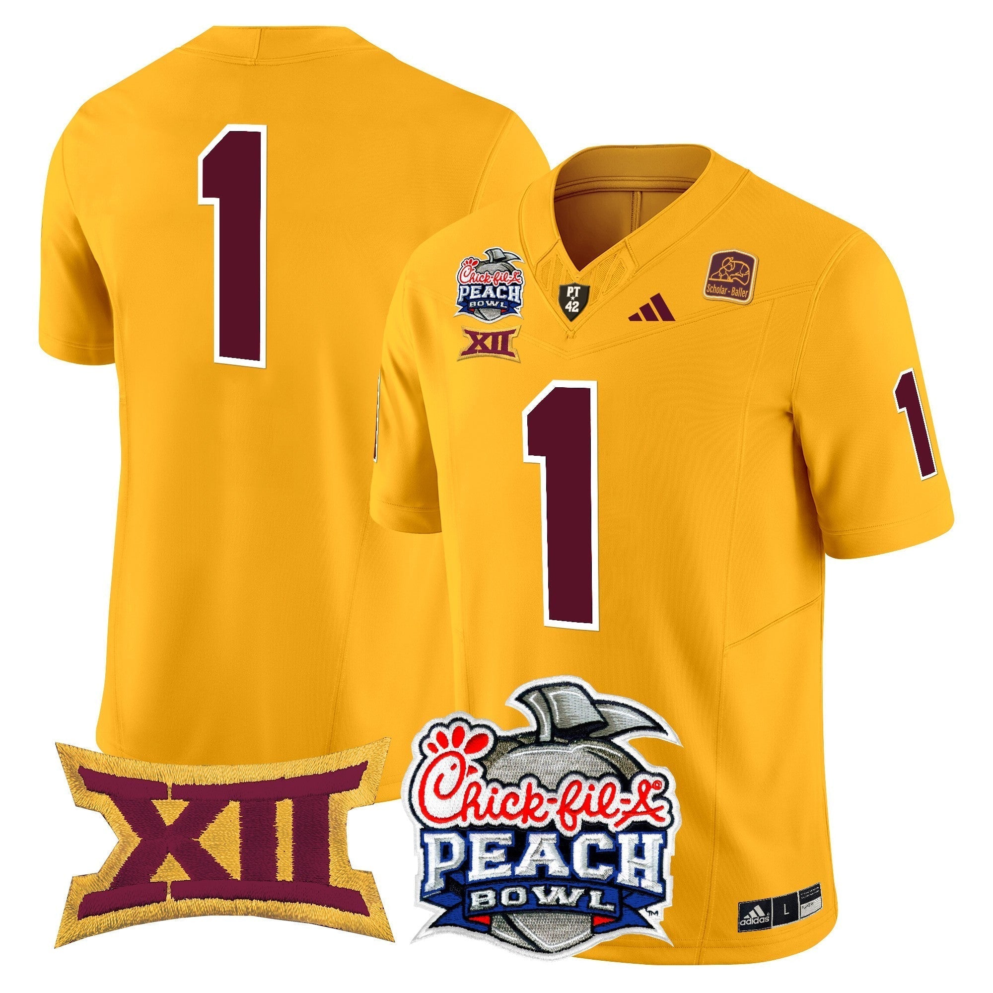 Men Arizona State Sun Devils 2025 Peach Bowl Vapor Limited Jersey - All Stitched